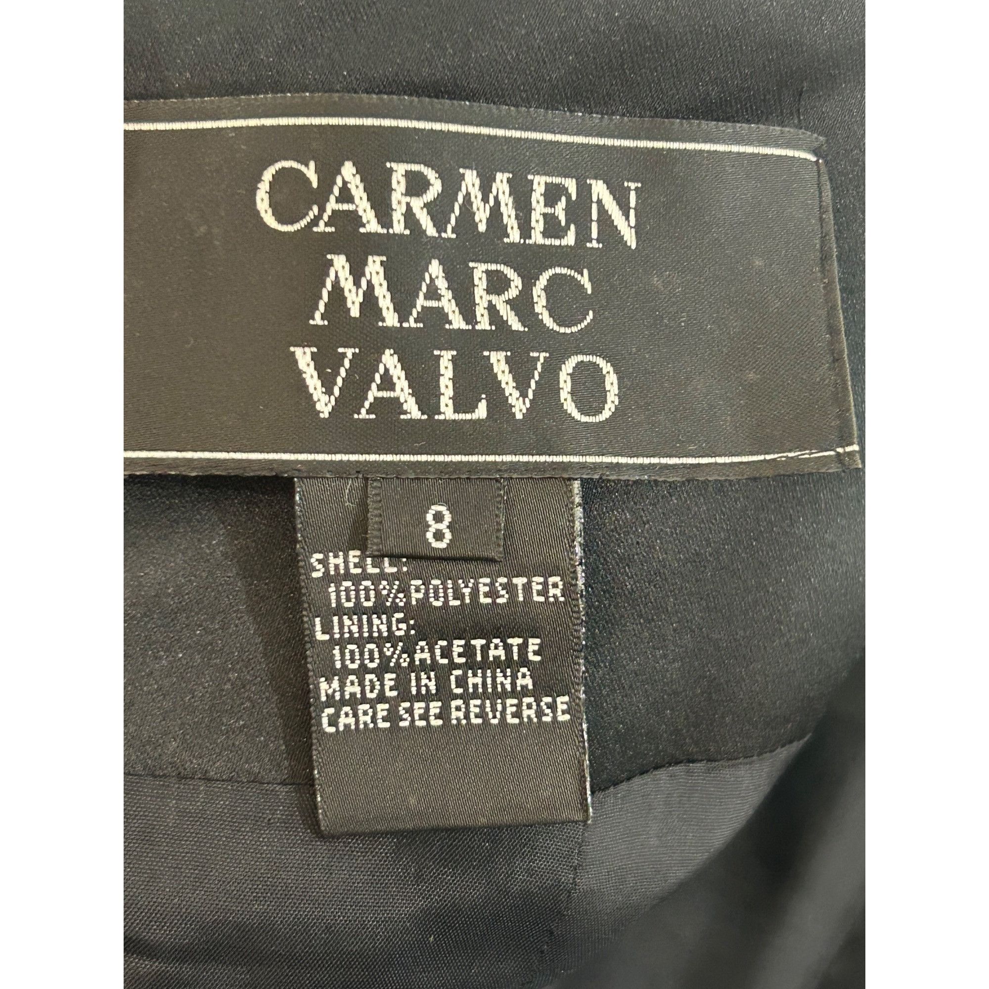 Other Carmen Marc Valvo Black Dress 8 Sheath Flapper Style Tiered Size M / US 6-8 / IT 42-44 - 5 Thumbnail