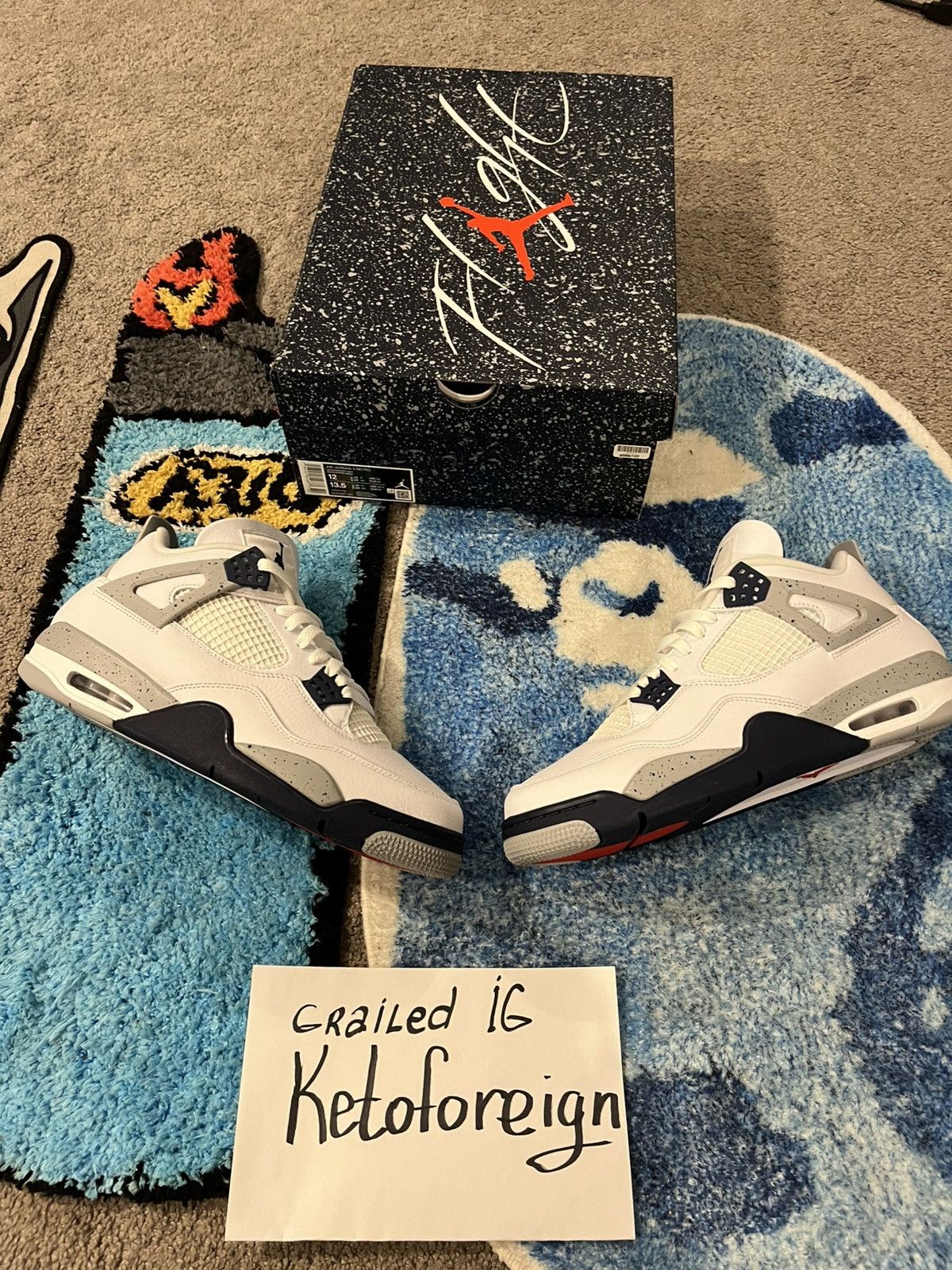 Jordan Brand × Nike Jordan 4 Midnight retro Brand New Sz 12 Og All Size US 12 / EU 45 - 4 Thumbnail