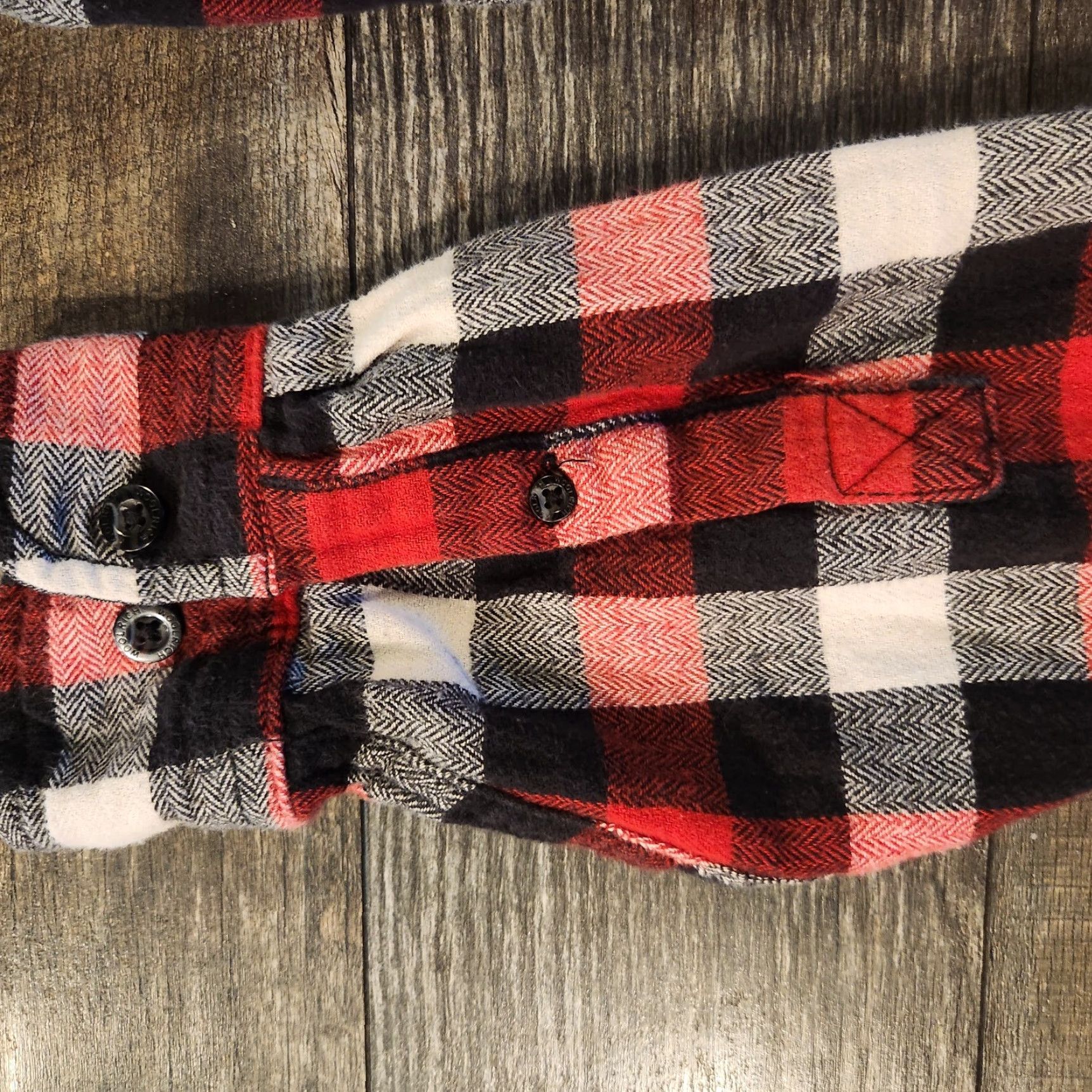 Vintage Woolrich Flannel Shirt Red White Black Long Sleeve Men's Large L Shirt Button-Up Collared Pocketed Outdoor Casual Regular Size US L / EU 52-54 / 3 - 3 Thumbnail