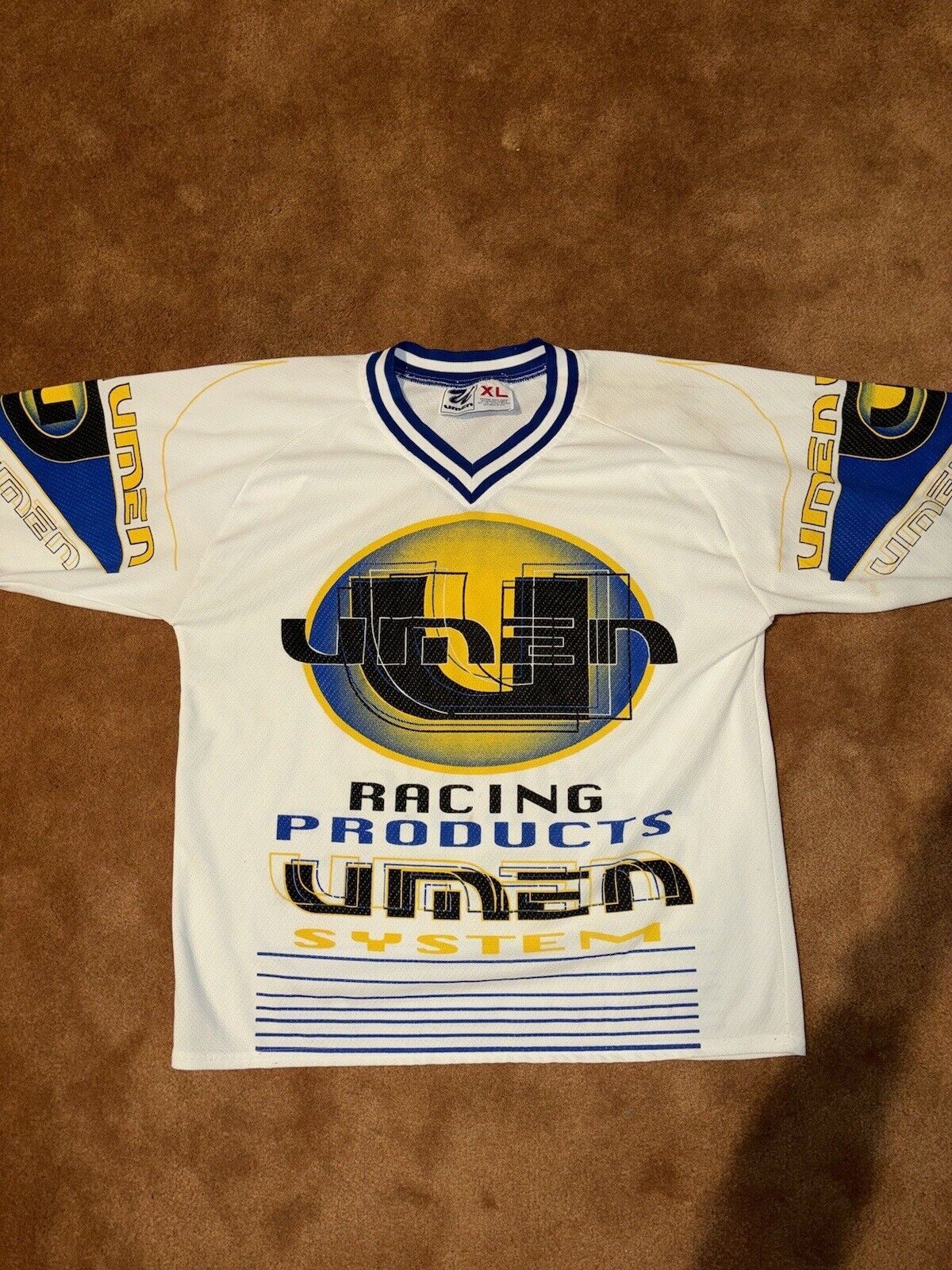 image of Uman Vintage 90’S Umen System Racing Products Hip Hop Studio Jzy in White, Men's (Size 2XL)