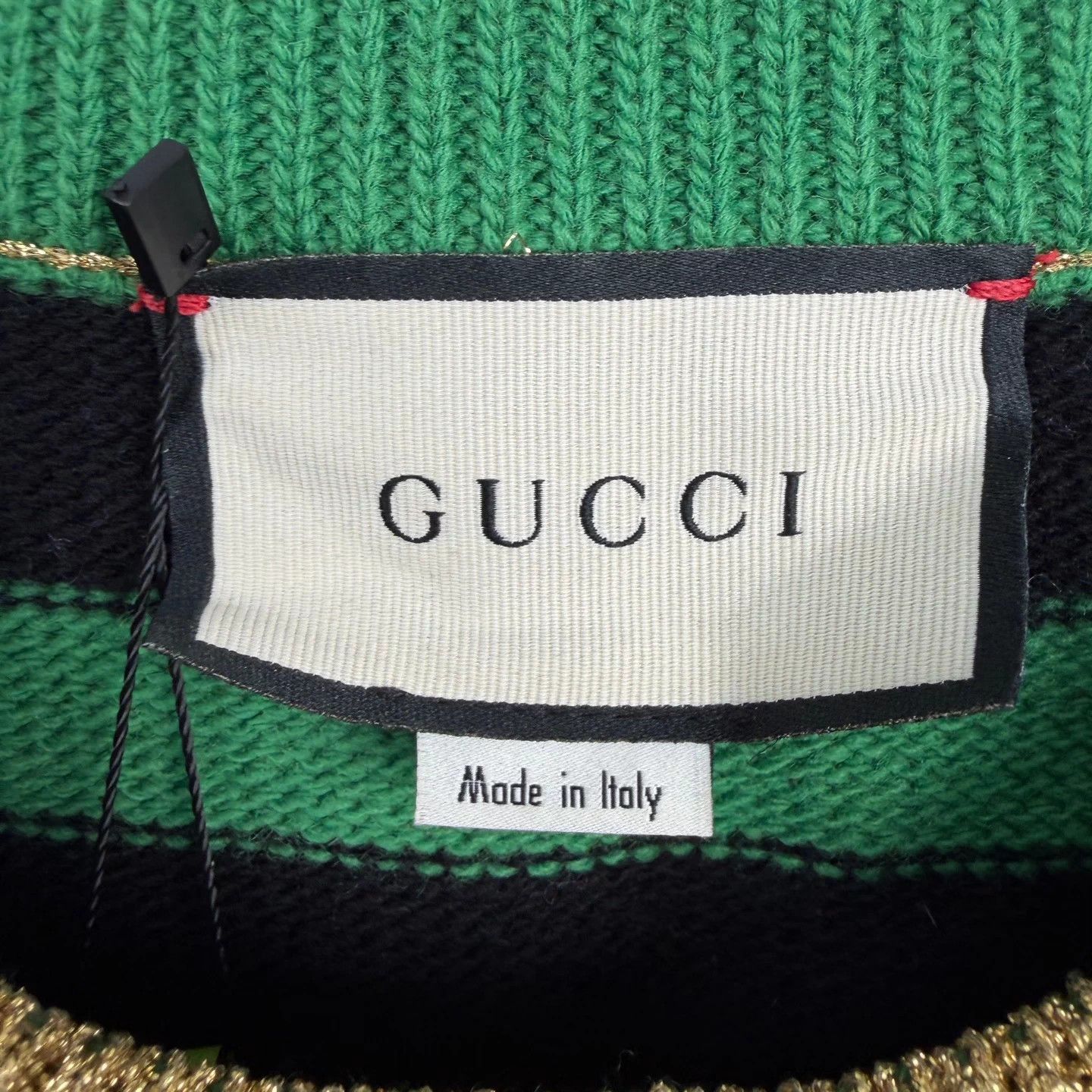 Gucci Gucci Green Striped Cat Sweater Size US S / EU 44-46 / 1 - 5 Thumbnail