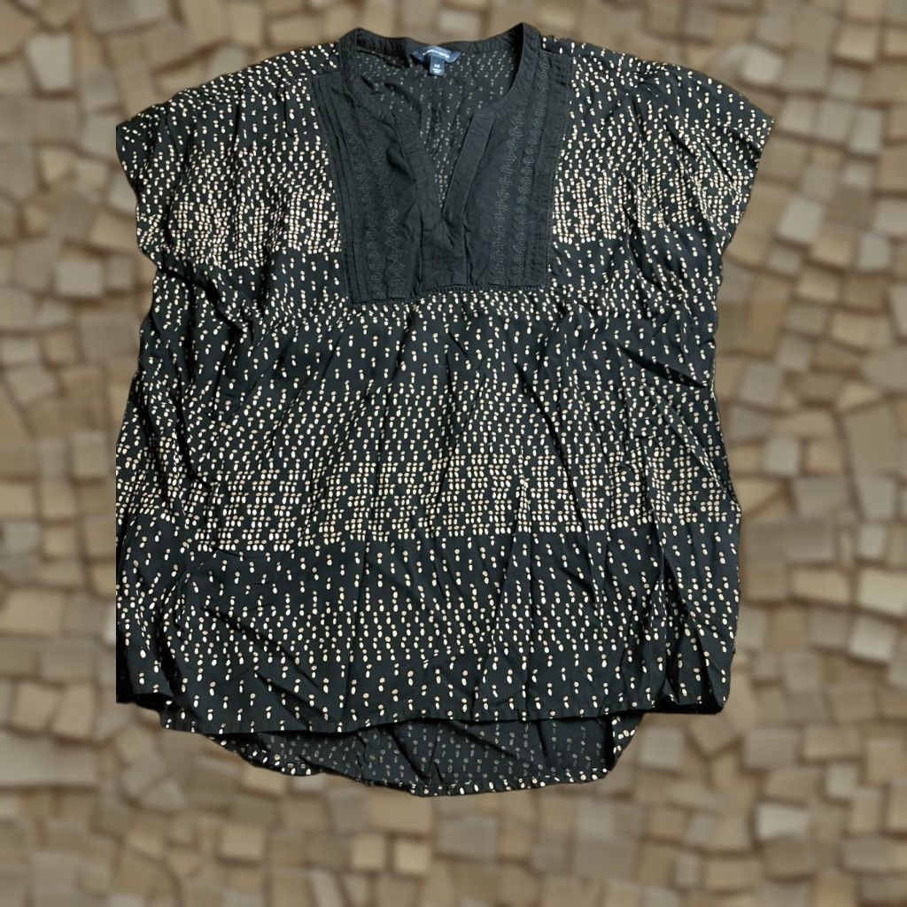 Tommy Hilfiger Tommy Hilfiger Shirt Women's Large Black Brown Embroidered Casual T-Shirt Size L / US 10 / IT 46 - 1 Thumbnail