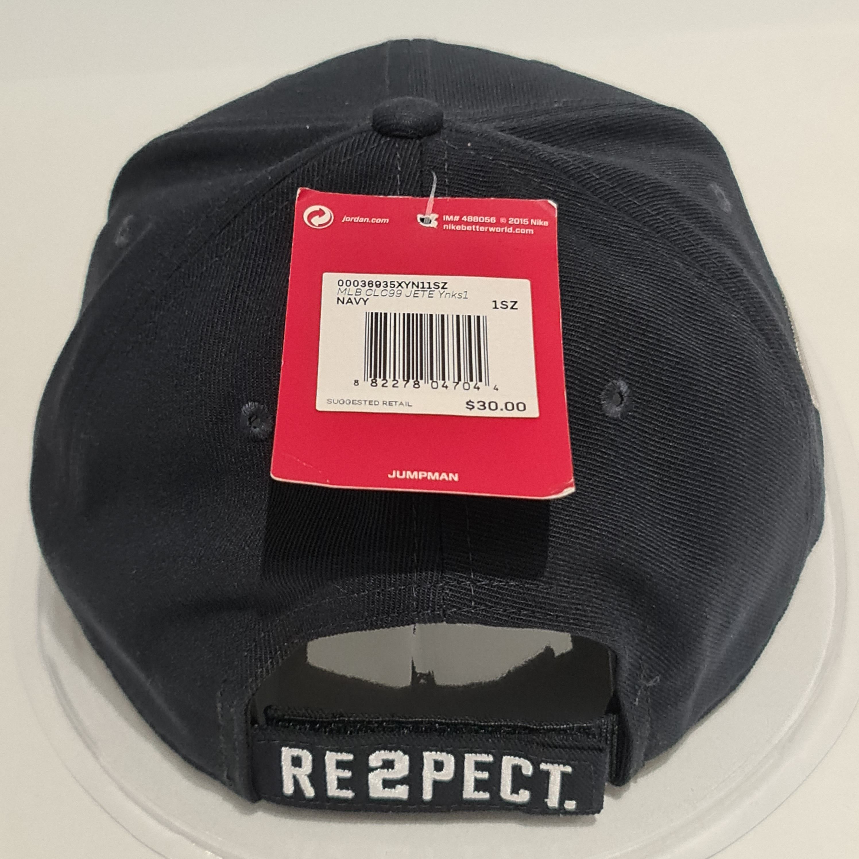 Jordan Brand Jordan Cap Strapback 'NY Yankees RE2PECT' Black Size ONE SIZE - 9 Thumbnail