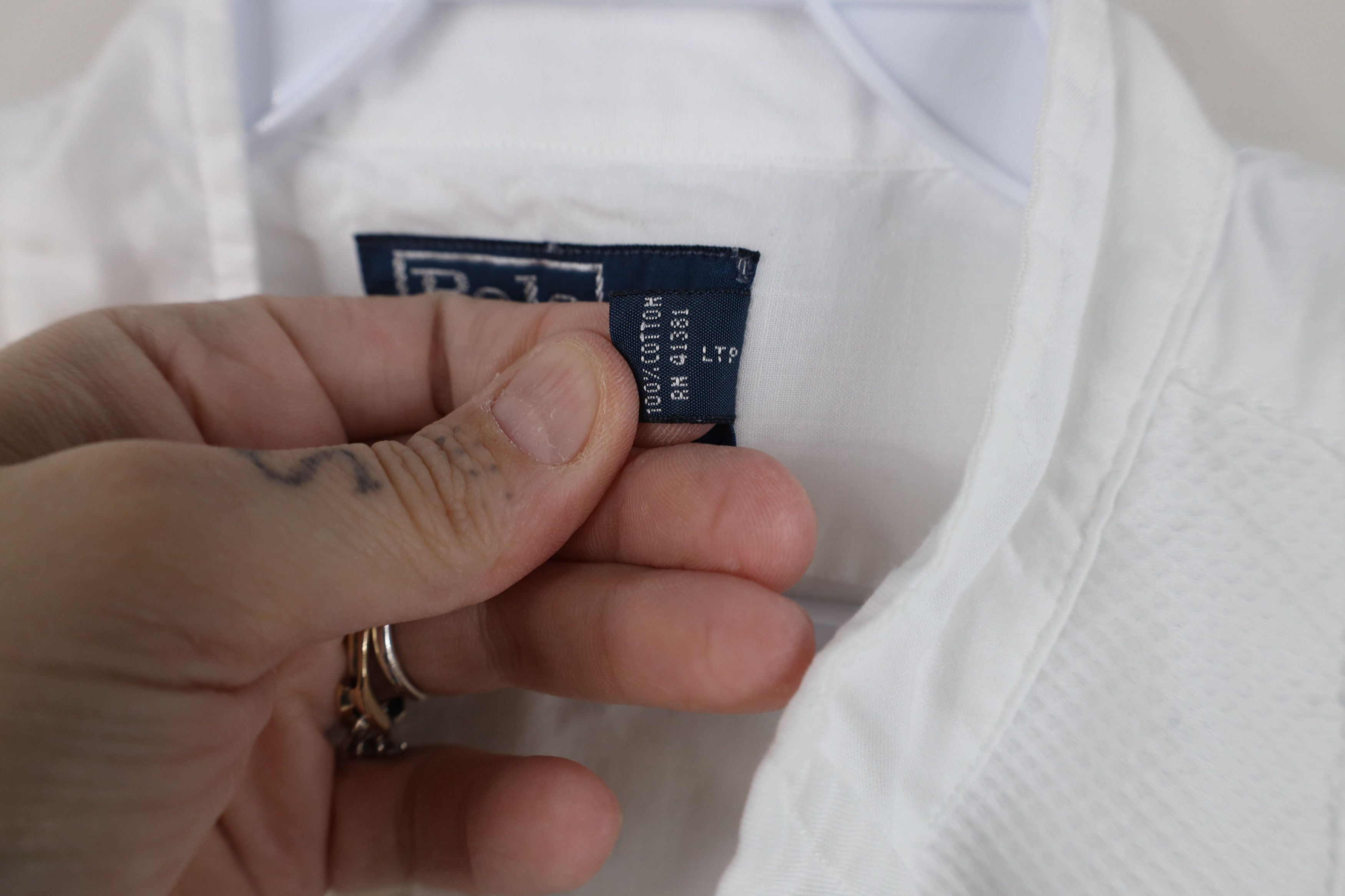 Ralph Lauren Vintage 90s Ralph Lauren Tuxedo Button Dress Shirt White Size US L / EU 52-54 / 3 - 6 Thumbnail