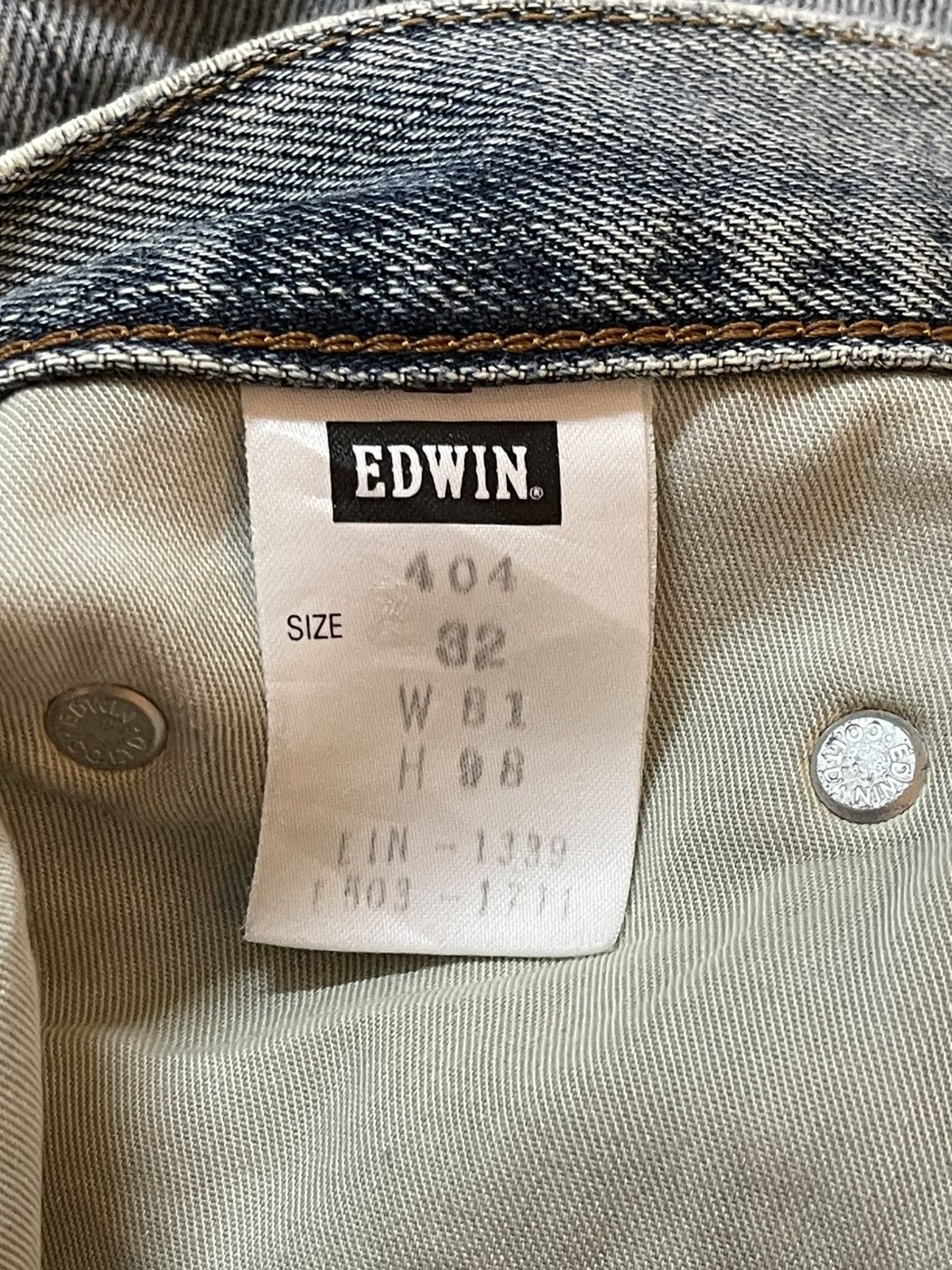 Edwin Vintage Edwin 404 Light Wash Faded Style Baggy Jeans Size US 32 / EU 48 - 10 Thumbnail