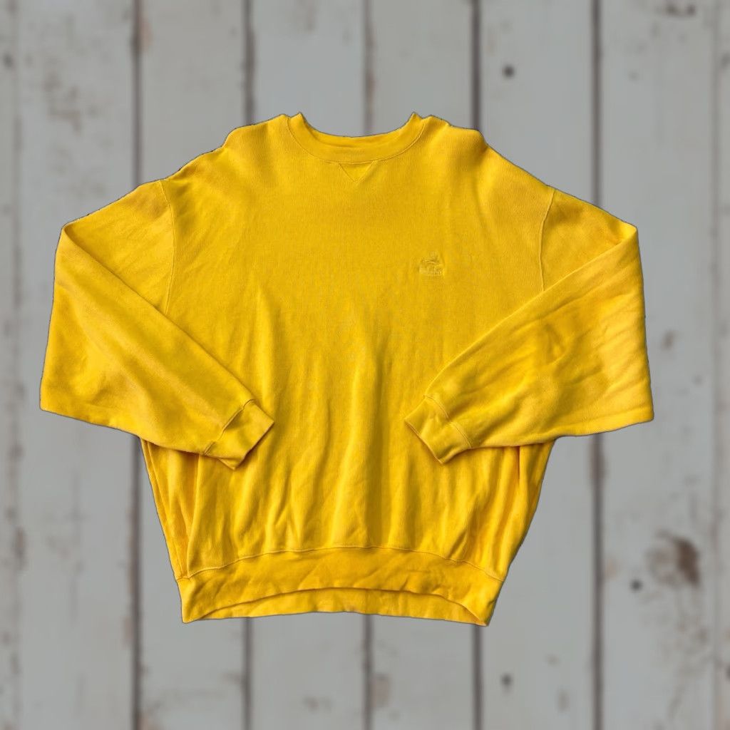 Faconnable VINTAGE Faconnable Yellow Crewneck Heavyweight Sweatshirt Mens XL Size US XL / EU 56 / 4 - 1 Thumbnail