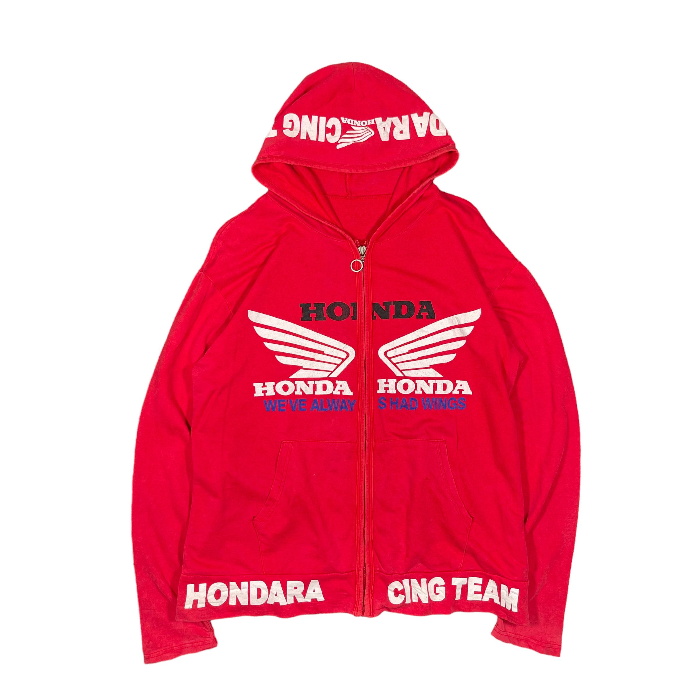 Honda × Vintage Vintage 90s Honda Racing Zipper Hoodie Size US M / EU 48-50 / 2 - 1 Thumbnail