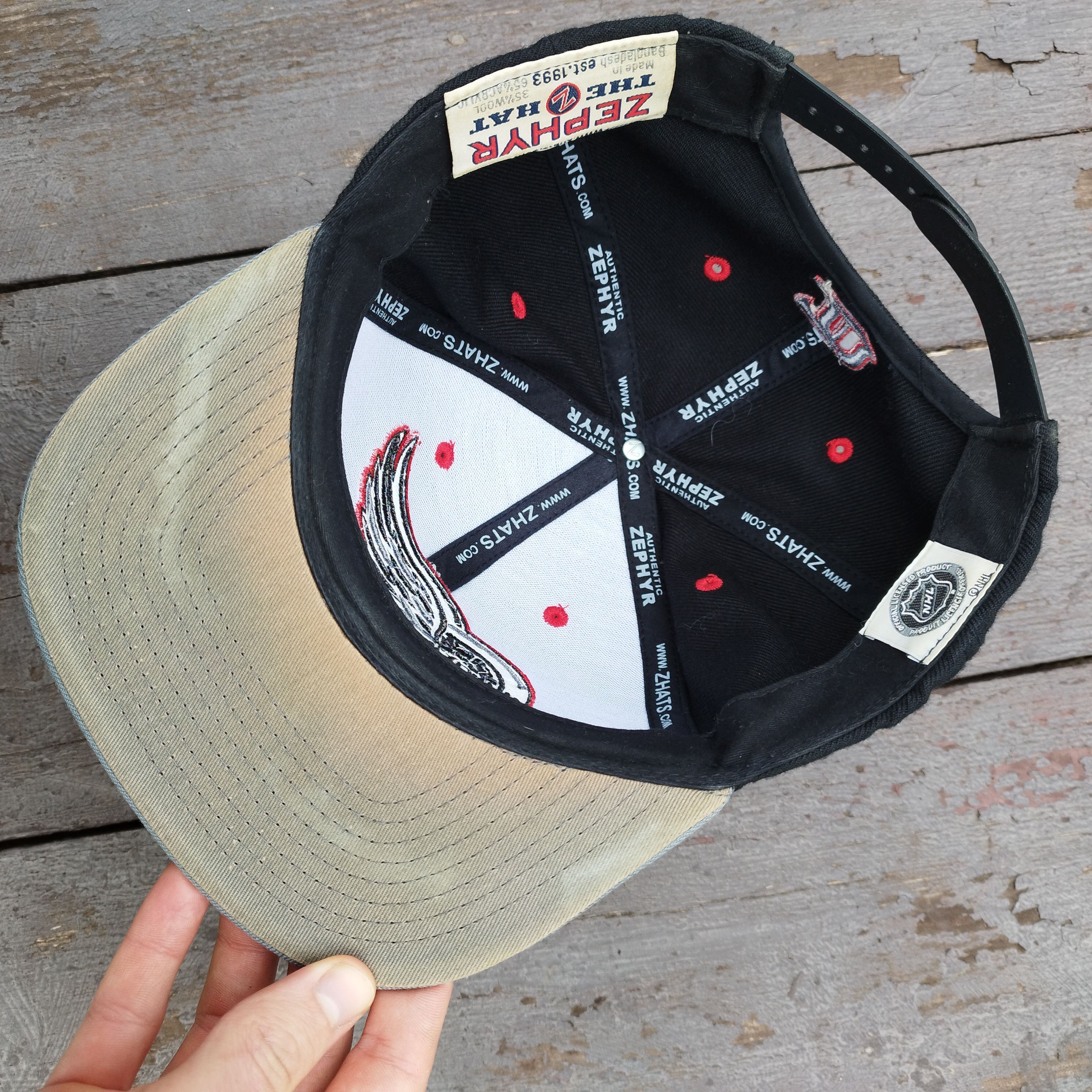 Zephyr Vintage Detroit Red Wings Zephyr Snapback NHL Hockey Wool Size ONE SIZE - 5 Thumbnail