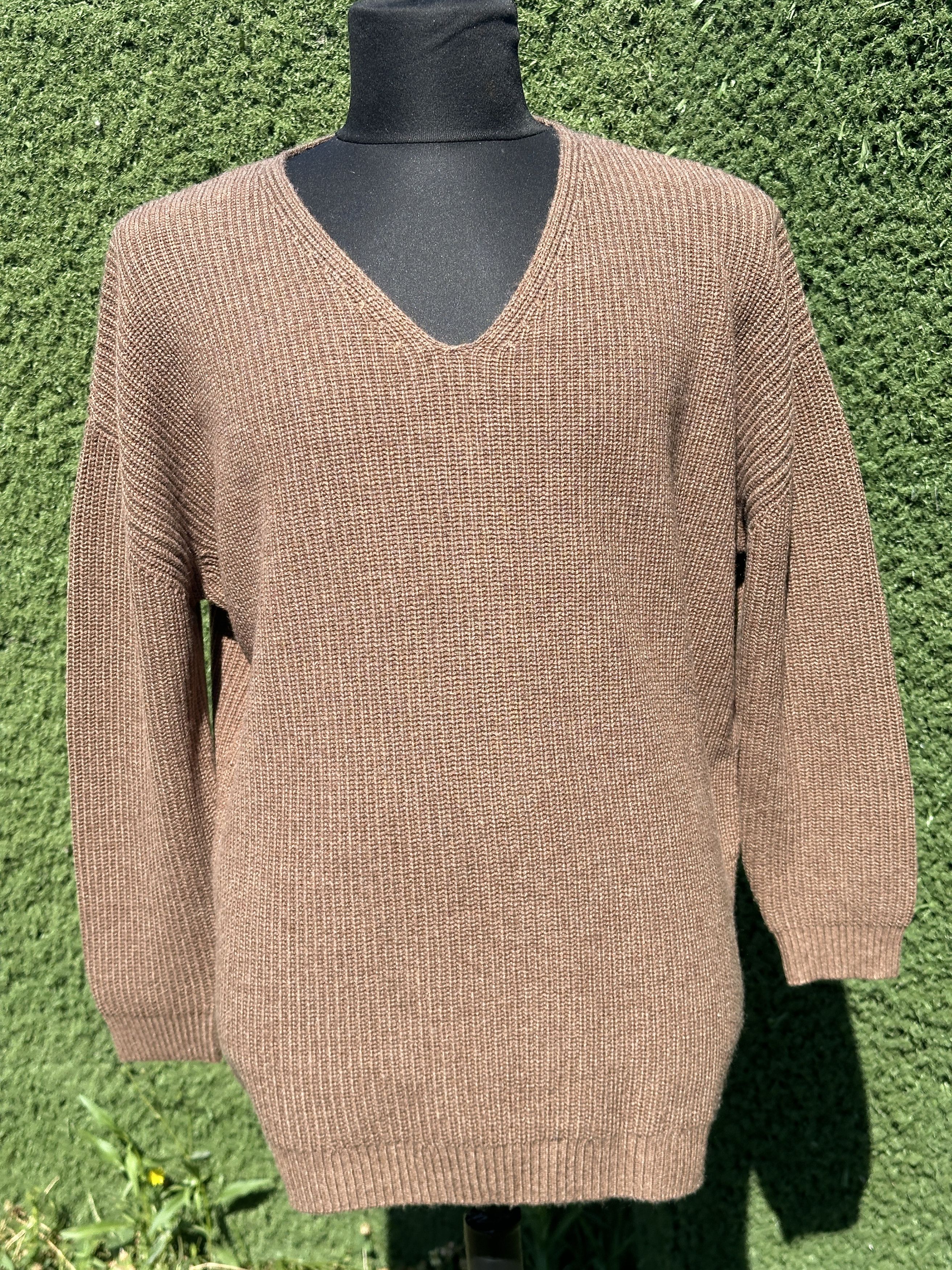 Other Jenni Kayne Knit Cabin Wool Cashmere V Neck Brown Size L Size L / US 10 / IT 46 - 6 Thumbnail