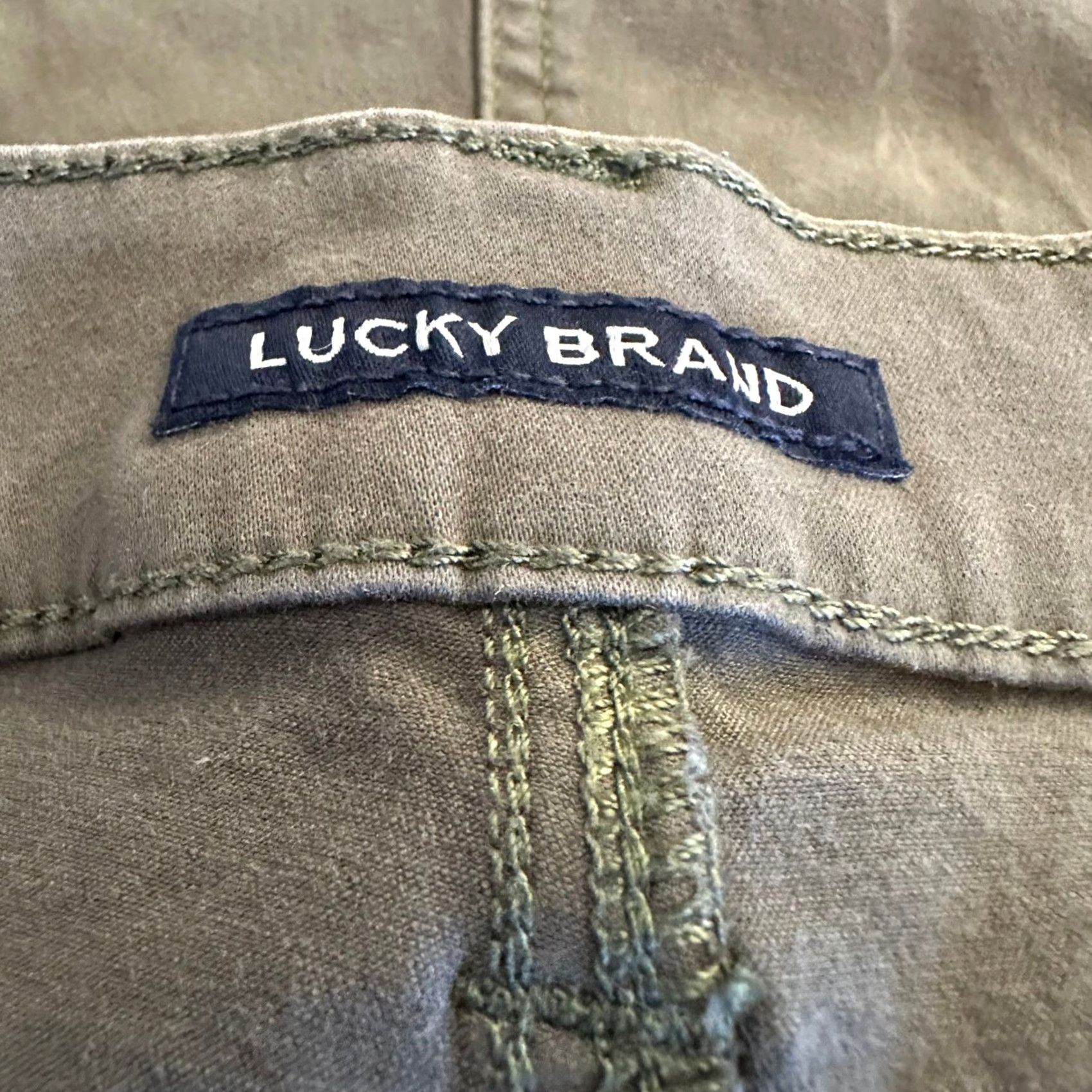 Lucky Brand Lucky Brand Mens Olive Green Straight Leg 5-Pocket Pants 38 Inseam 30 Regular Fit Cotton Blend Chino Casual Mens Size US 38 / EU 54 - 7 Thumbnail