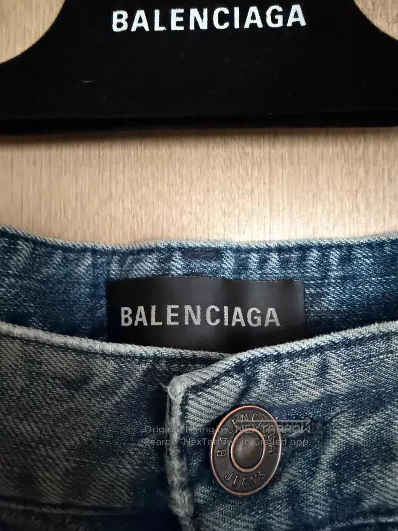 Balenciaga Balenciaga size XS Distressed patch lettering loose denim Size US 27 - 3 Thumbnail
