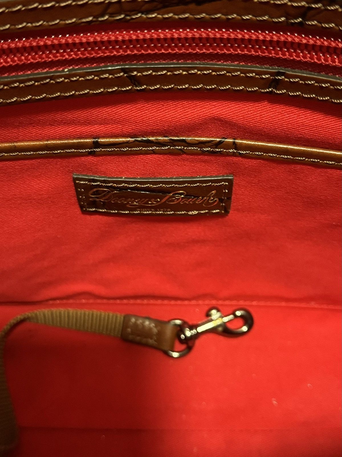 Dooney & Bourke Dooney & Bourke Denison Italian Calfskin Leather Satchel Bag Size ONE SIZE - 11 Thumbnail