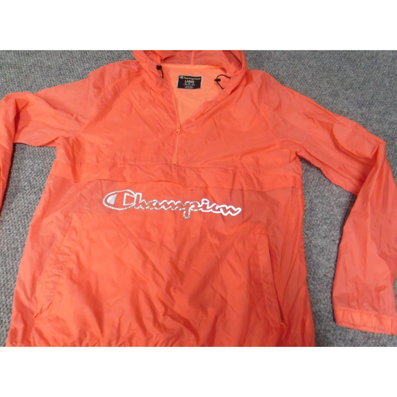 Champion VINTAGE Champion Jacket Mens L pink lightweight windbreaker logo Zip Mid-Length Casual Mens Size US L / EU 52-54 / 3 - 3 Thumbnail