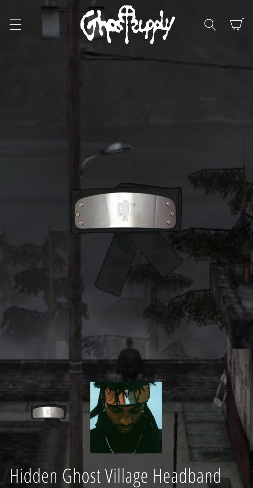 Ghost Supply Ghost Supply Hidden Ghost Village Ninja Headband Size ONE SIZE - 5 Thumbnail