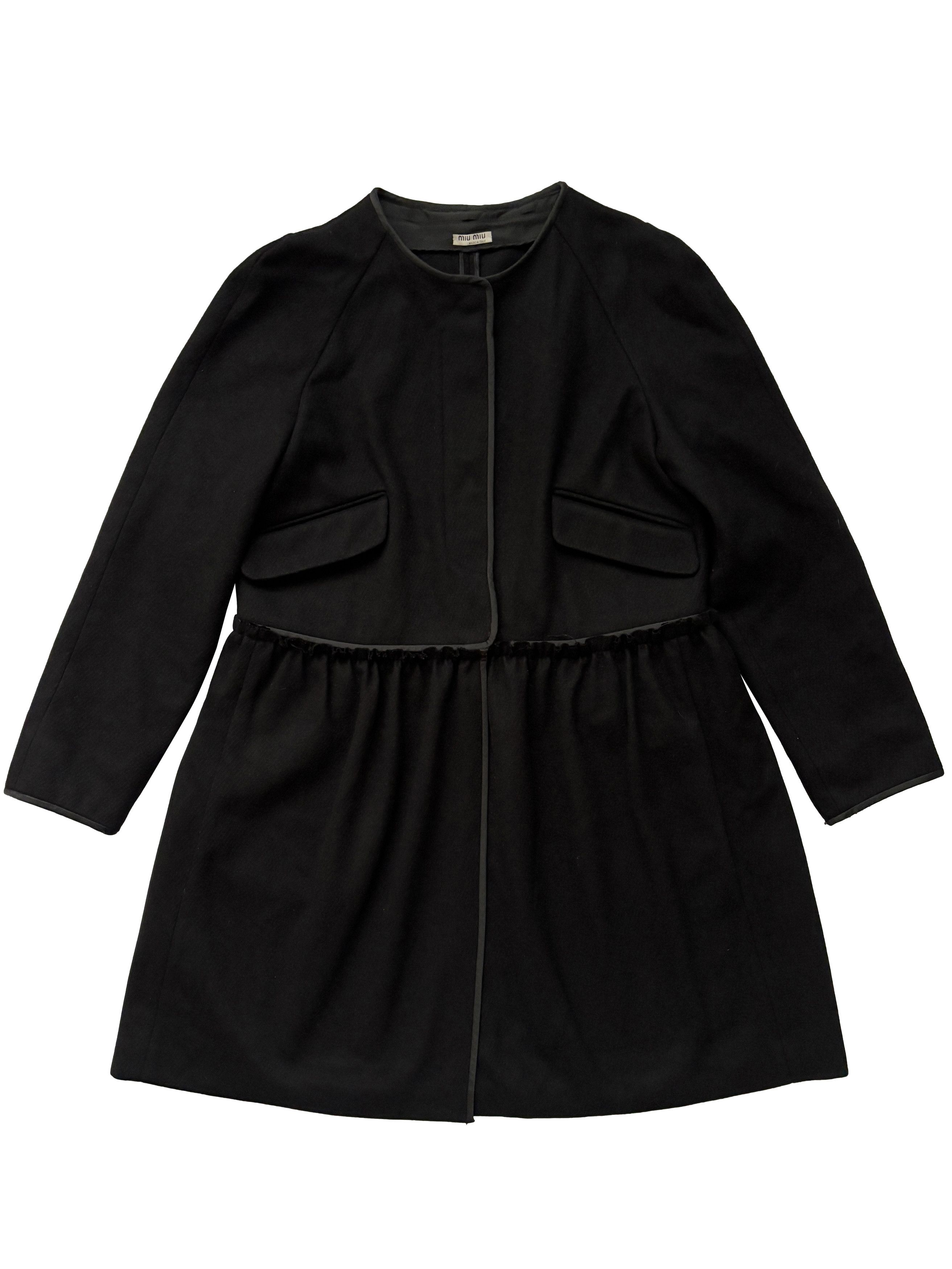 Miu Miu ⚡️QUICK SALE⚡️2008 Miu Miu Black Coat Removable Hood Size M / US 6-8 / IT 42-44 - 5 Thumbnail