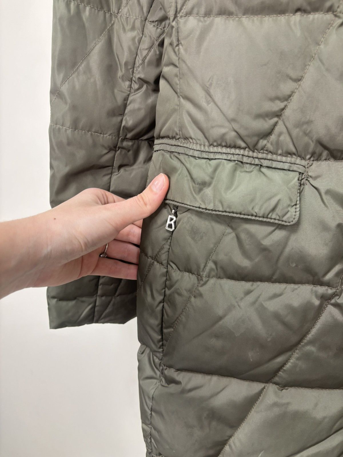 Bogner Bogner Willy Limonta Women’s Khaki Down Puffer Jacket Coat Size M / US 6-8 / IT 42-44 - 11 Thumbnail