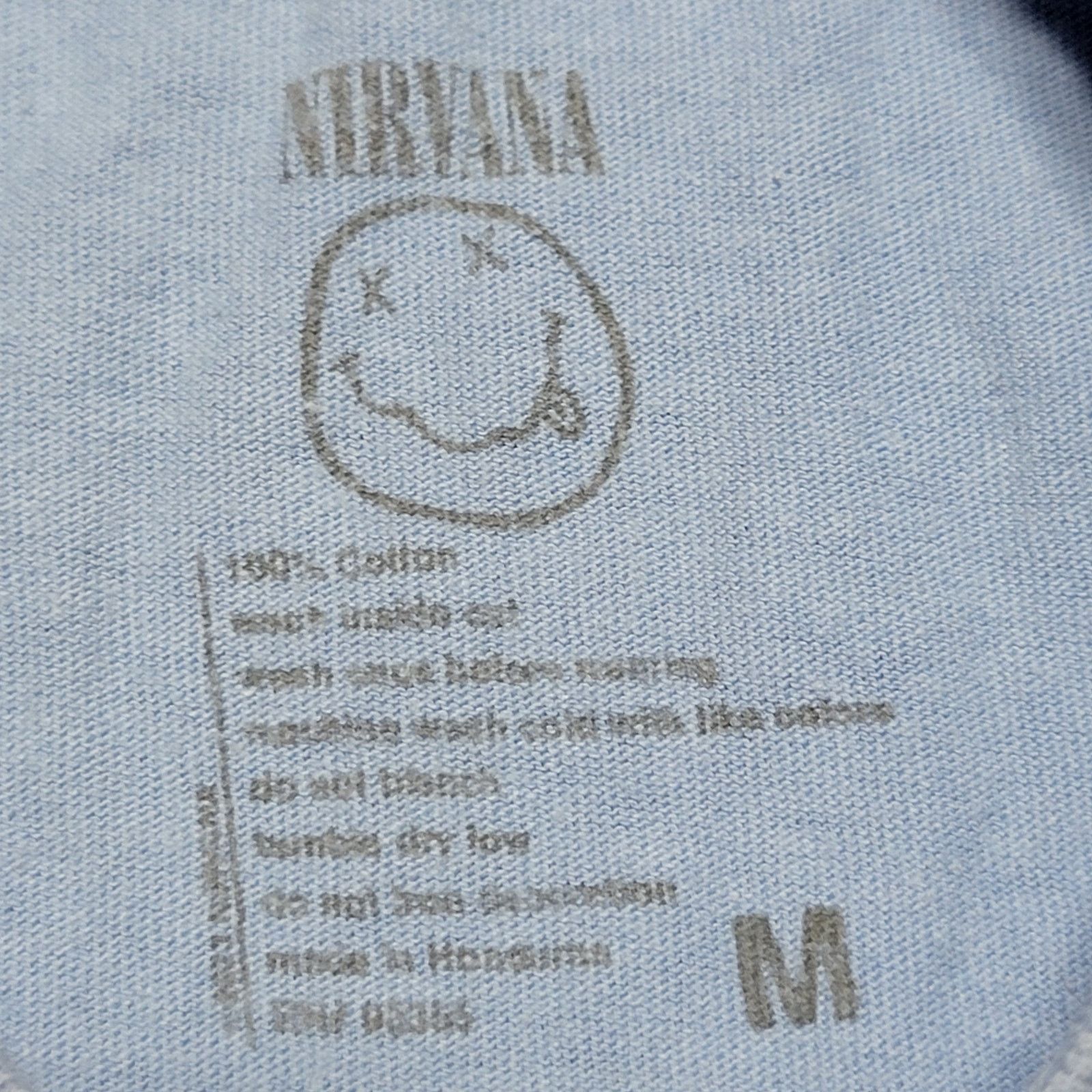 Nirvana Nirvana Blue Unisex Tee Pink Face Logo - Size Medium Size M / US 6-8 / IT 42-44 - 4 Thumbnail