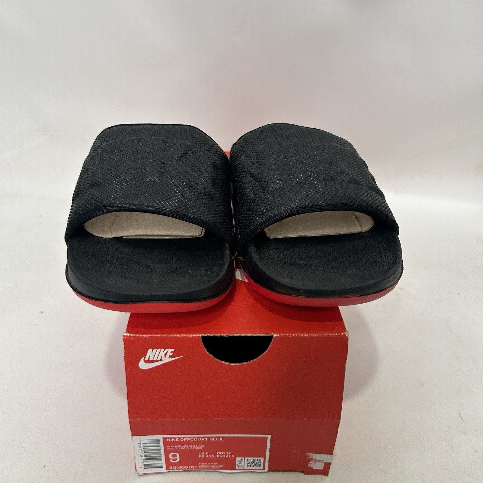Nike Nike Offcourt Slide “Black/Chile Red” Sandals Size US 8.5 / EU 41-42 - 2 Thumbnail