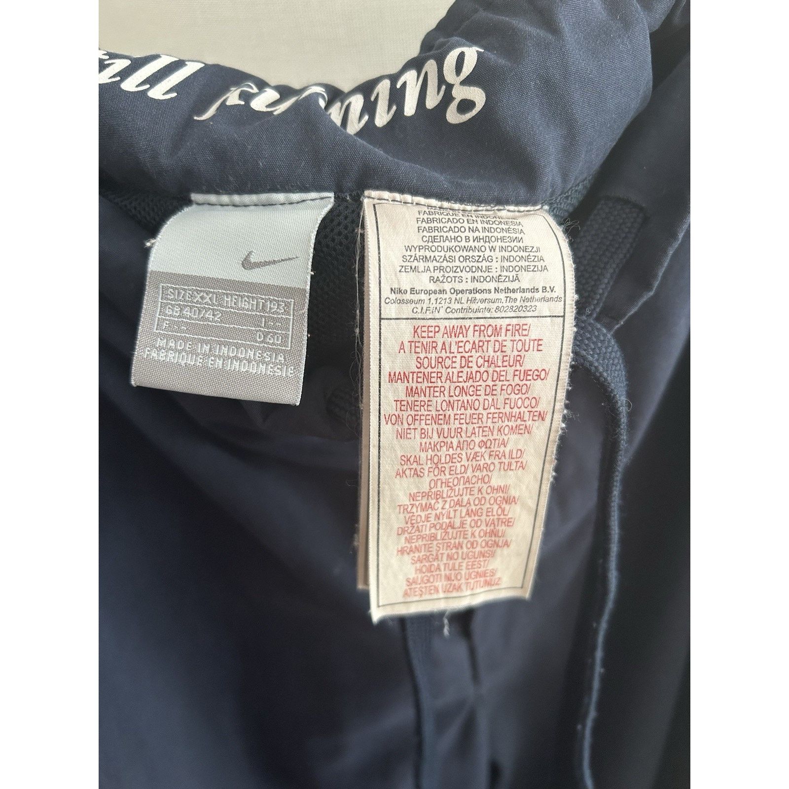 Nike Vtg Nike COR72Z Mens Blue Track Pants XXL Drawstring Joggers Size US 36 / EU 52 - 18 Thumbnail
