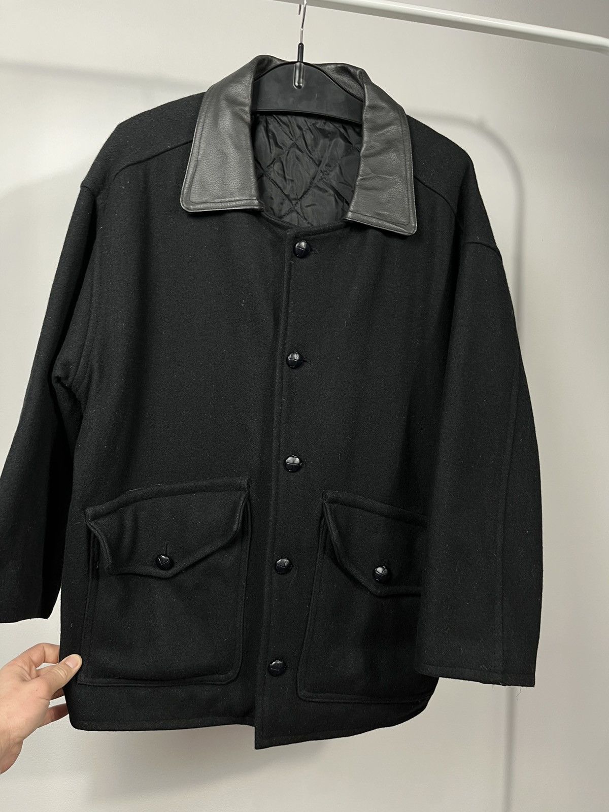 Other Vintage Wool Military Jacket Leather Collar Made in England Size US M / EU 48-50 / 2 - 8 Thumbnail
