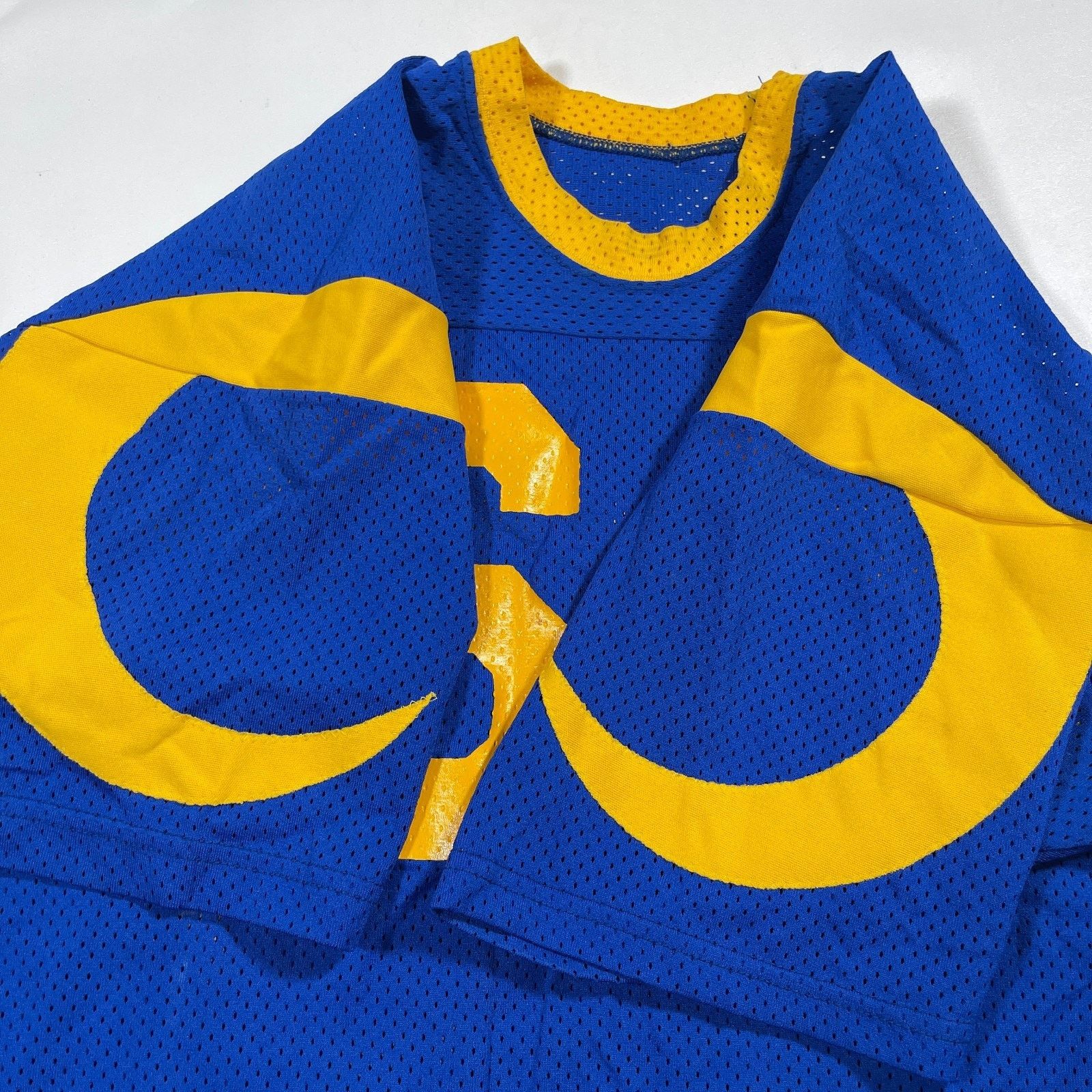 NFL × Vintage VINTAGE 90s Sand Knit NFL St Louis Rams 64 Blue Jersey Size US XXL / EU 58 / 5 - 3 Thumbnail