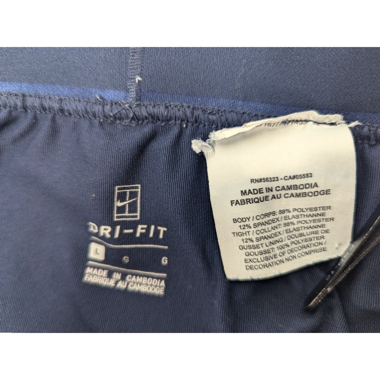 Nike Nike Dri-FIT Court Tennis Training Skort Women's Large Navy Blue Size ONE SIZE - 6 Thumbnail
