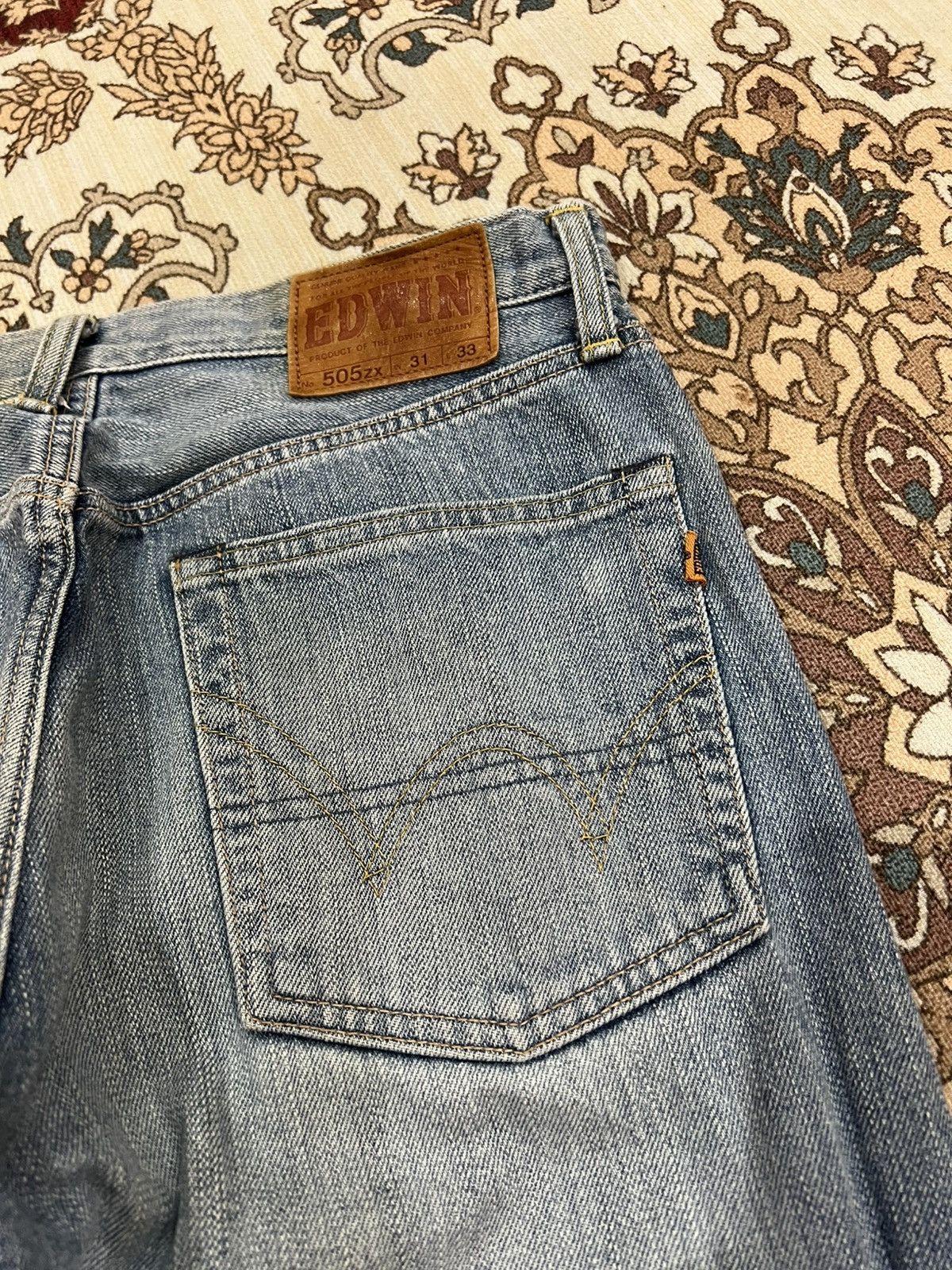 Edwin Vintage Edwin 505zx Selvedge Faded Jean Size US 31 - 13 Thumbnail