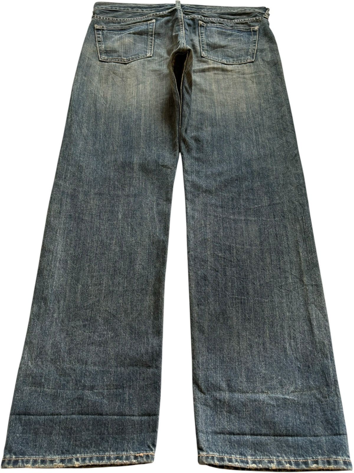Japanese Brand × Seditionaries Vintage Japanese Brand Rusty Mud Wash Skull Rip Loose Jeans Size US 36 / EU 52 - 2 Thumbnail