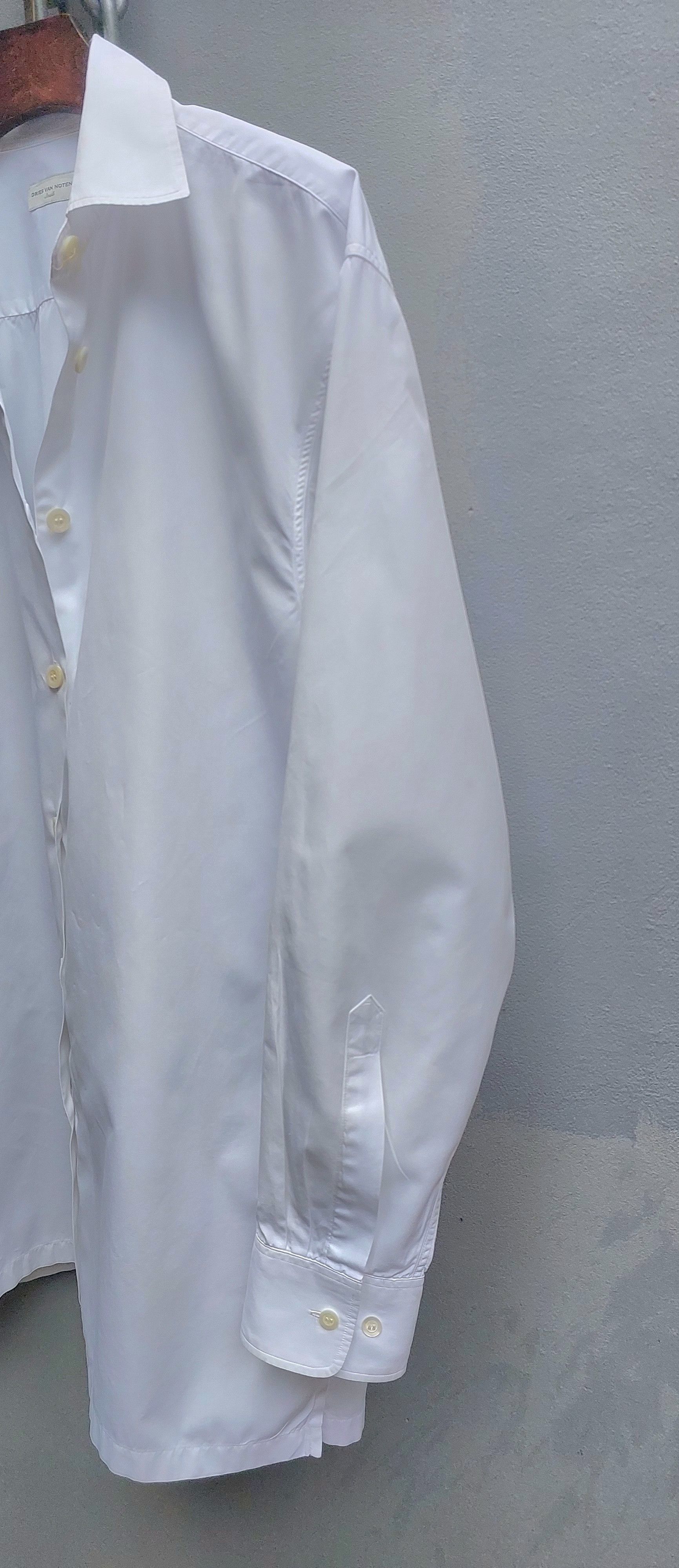 Dries Van Noten Dries Van Noten White Oversized Long Sleeve Shirt Size S / US 4 / IT 40 - 5 Thumbnail