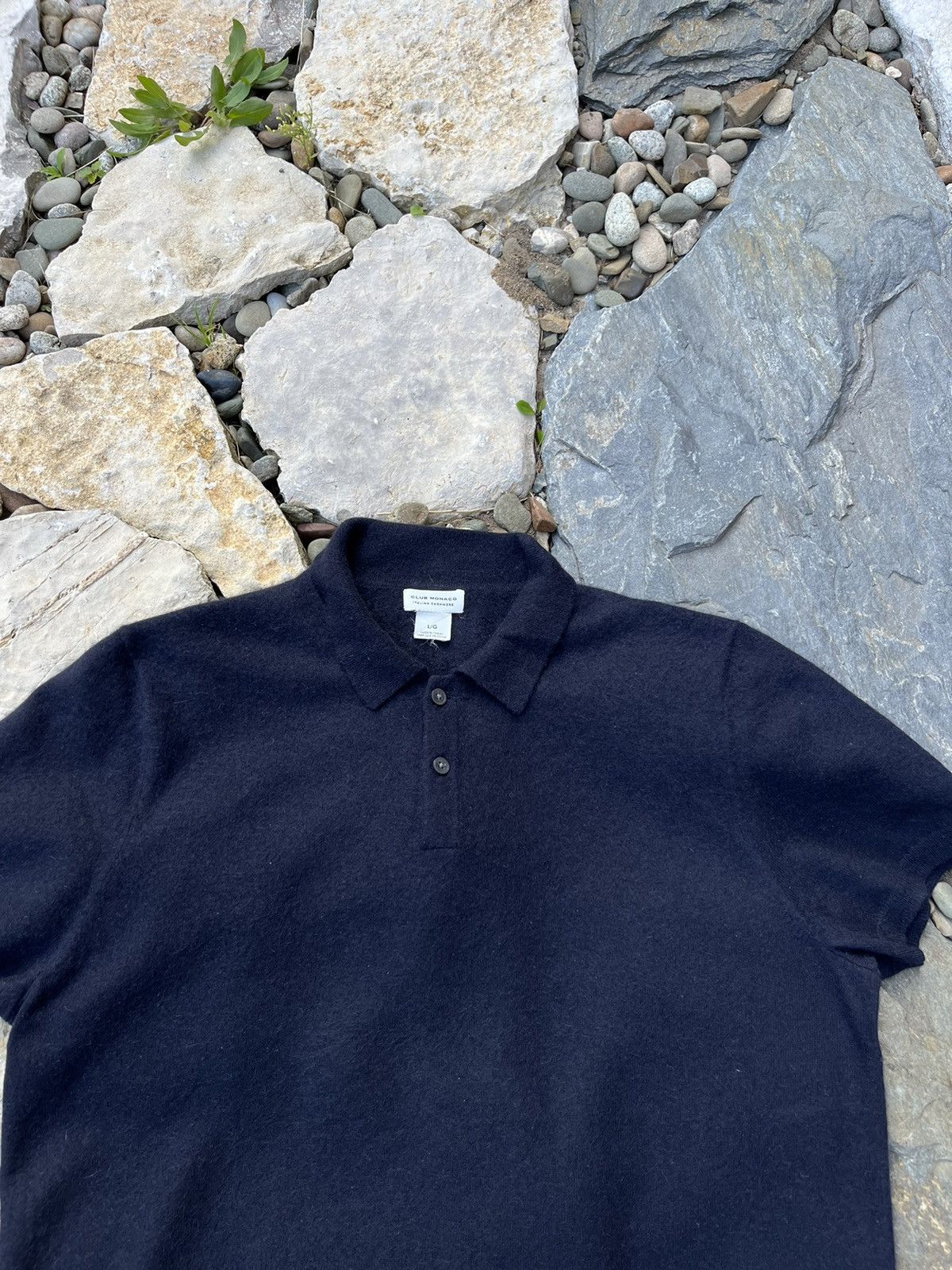 Club Monaco Club Monaco 100% Italian cashmere knit polo tee sweater Size US M / EU 48-50 / 2 - 7 Thumbnail