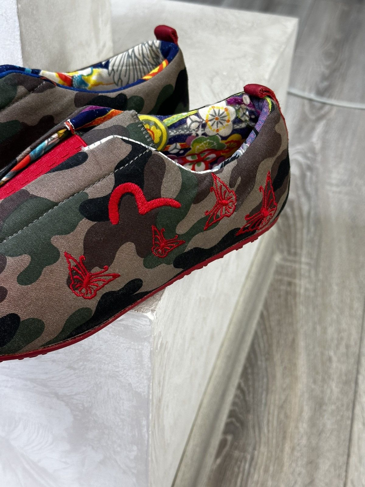 Evisu Rare! Evisu Graphic Low Top Sneakers Camo Japan Styel Size US 6.5 / EU 39-40 - 3 Thumbnail