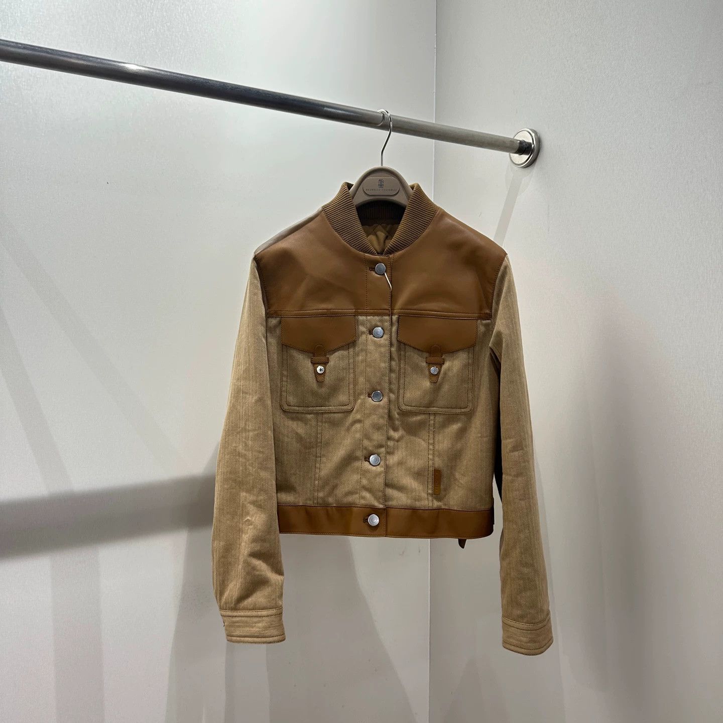Hermes Hermes Color Block Logo Two-Sided Leather Jacket Size XS / US 0-2 / IT 36-38 - 1 Thumbnail