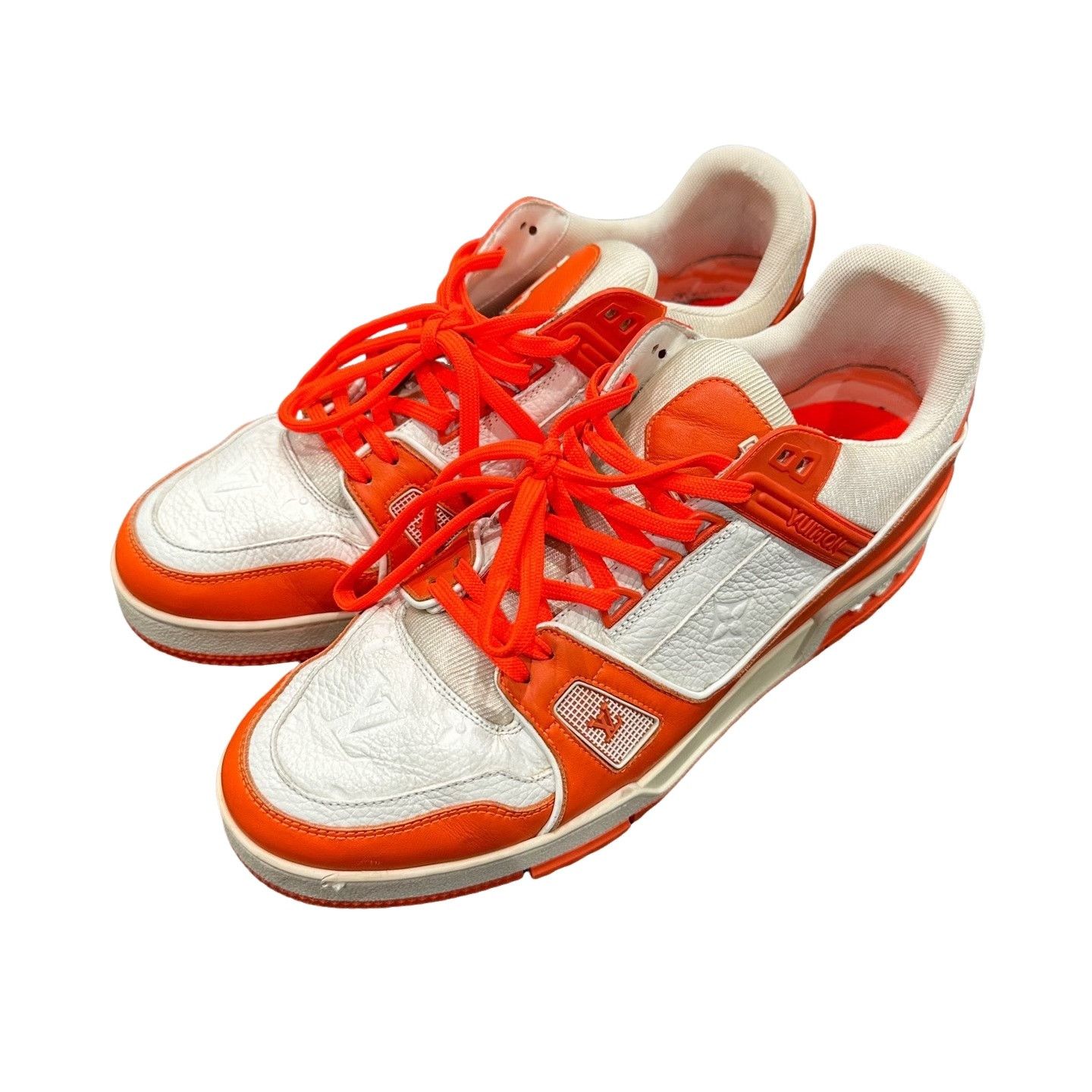 Louis Vuitton Louis Vuitton White Orange Trainer Sneakers 8 Size US 9 / EU 42 - 1 Thumbnail