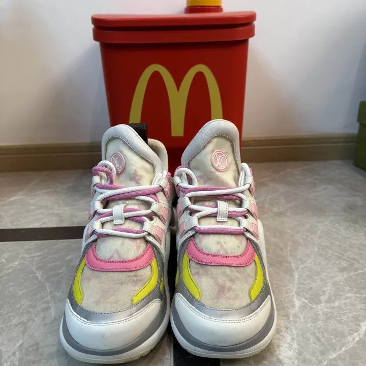 Louis Vuitton Louis Vuitton Archlight Pink and White Sneakers -2508 Size US 5.5 / EU 38 - 2 Thumbnail