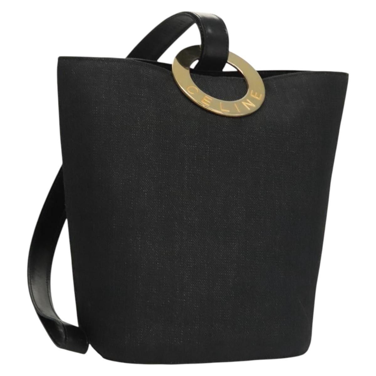 Celine CELINE Shoulder Bag Canvas Black Gold Size ONE SIZE - 1 Thumbnail