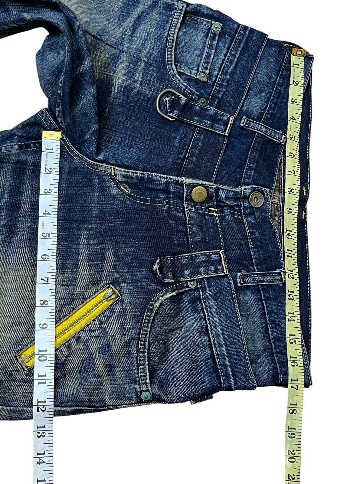 Wrangler Vintage 90s Japanese WRANGLER double waist distressed jeans Size US 34 / EU 50 - 18 Thumbnail