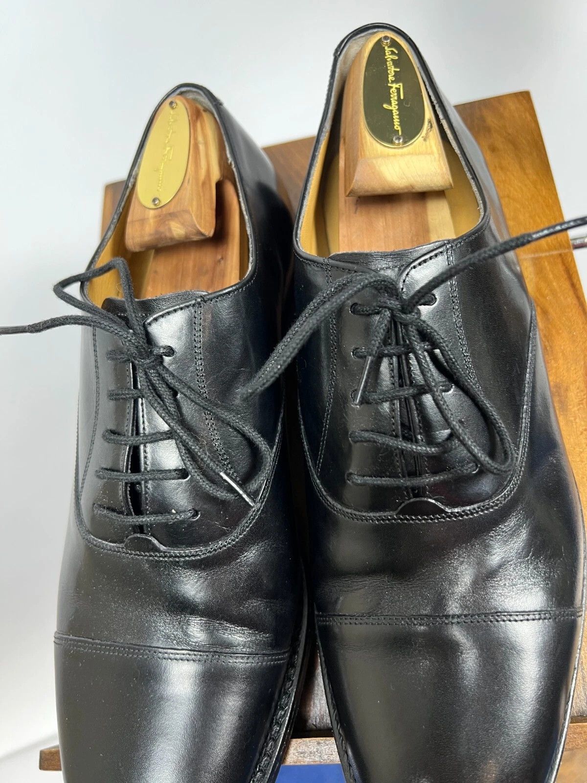 Barker Barker London Black Leather Oxford Lace Up Formal Shoes Size US 9.5 / EU 42-43 - 6 Thumbnail