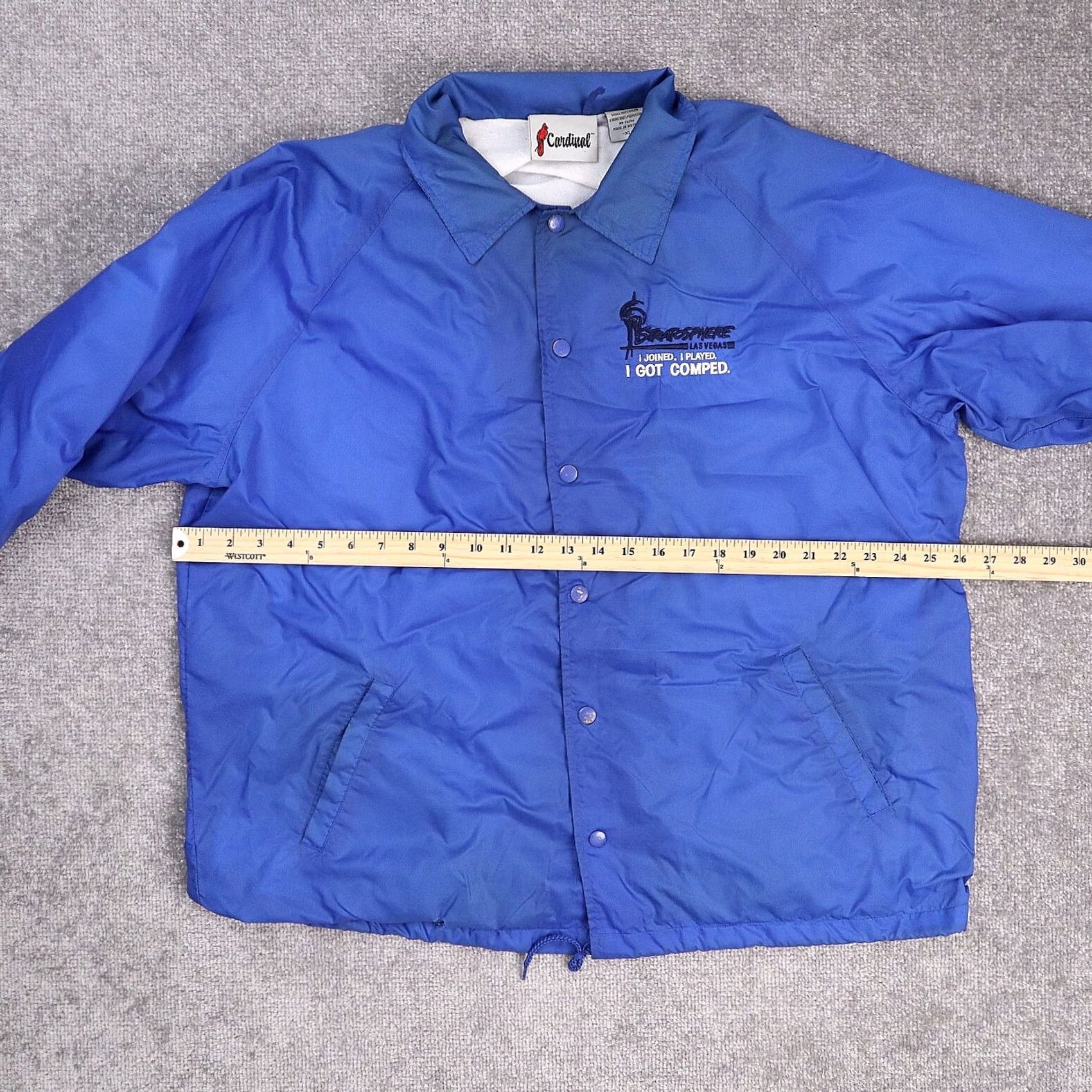 Vintage VTG Cardinal Stratosphere Las Vegas Casino Snap Jacket Long Sleeve Blue XL Men Size US XL / EU 56 / 4 - 4 Thumbnail