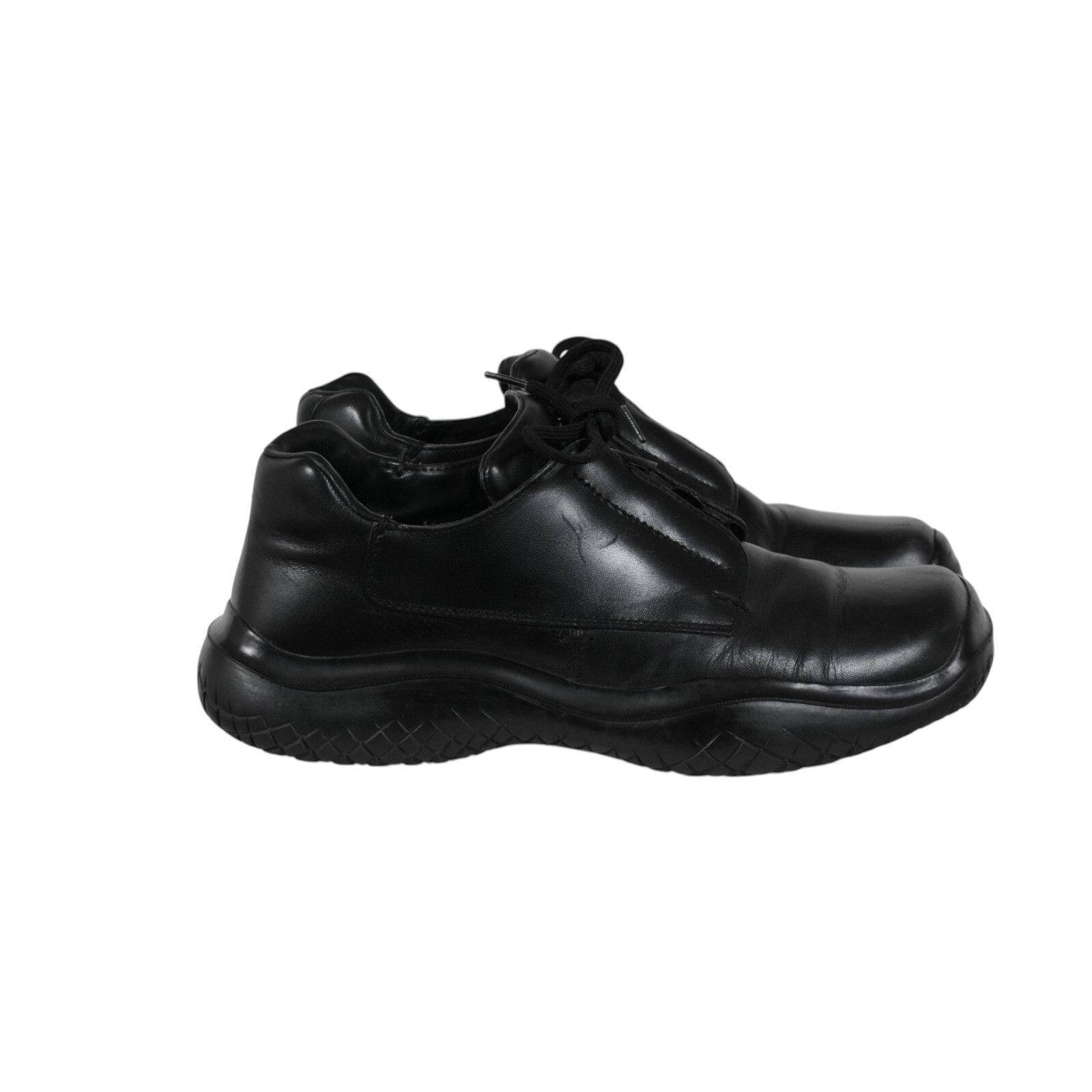 Prada AW99 Vtg Chunky Derby Black Leather - 02552 Size US 10.5 / EU 43-44 - 7 Thumbnail