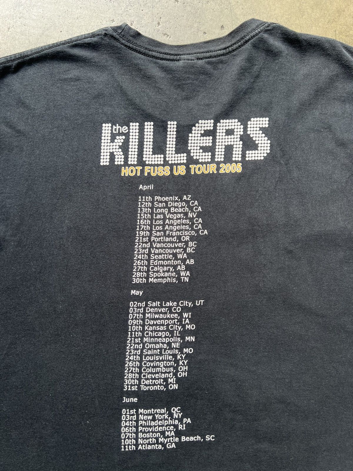Vintage 2005 The Killers Hot Fuss US Tour Band Tee Shirt Strokes Size US L / EU 52-54 / 3 - 5 Thumbnail