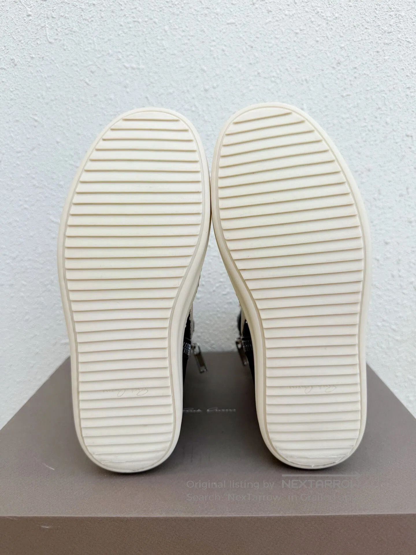 Rick Owens Rick Owens New Black White Leather High-Top. Size US 5 / IT 35 - 7 Thumbnail