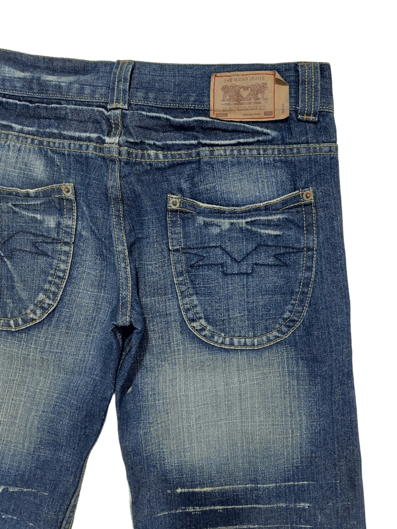 If Six Was Nine × Japanese Brand × Vintage The M2868 Jeans Low Rise Flare Boot Cut Distressed Denim Size US 31 - 9 Thumbnail