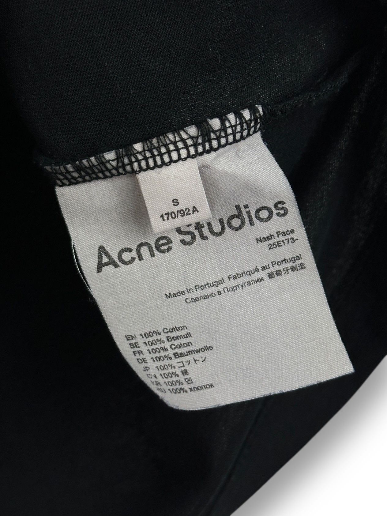 Acne Studios Acne Studios Nash Face Logo Black T-Shirt Size US S / EU 44-46 / 1 - 9 Thumbnail