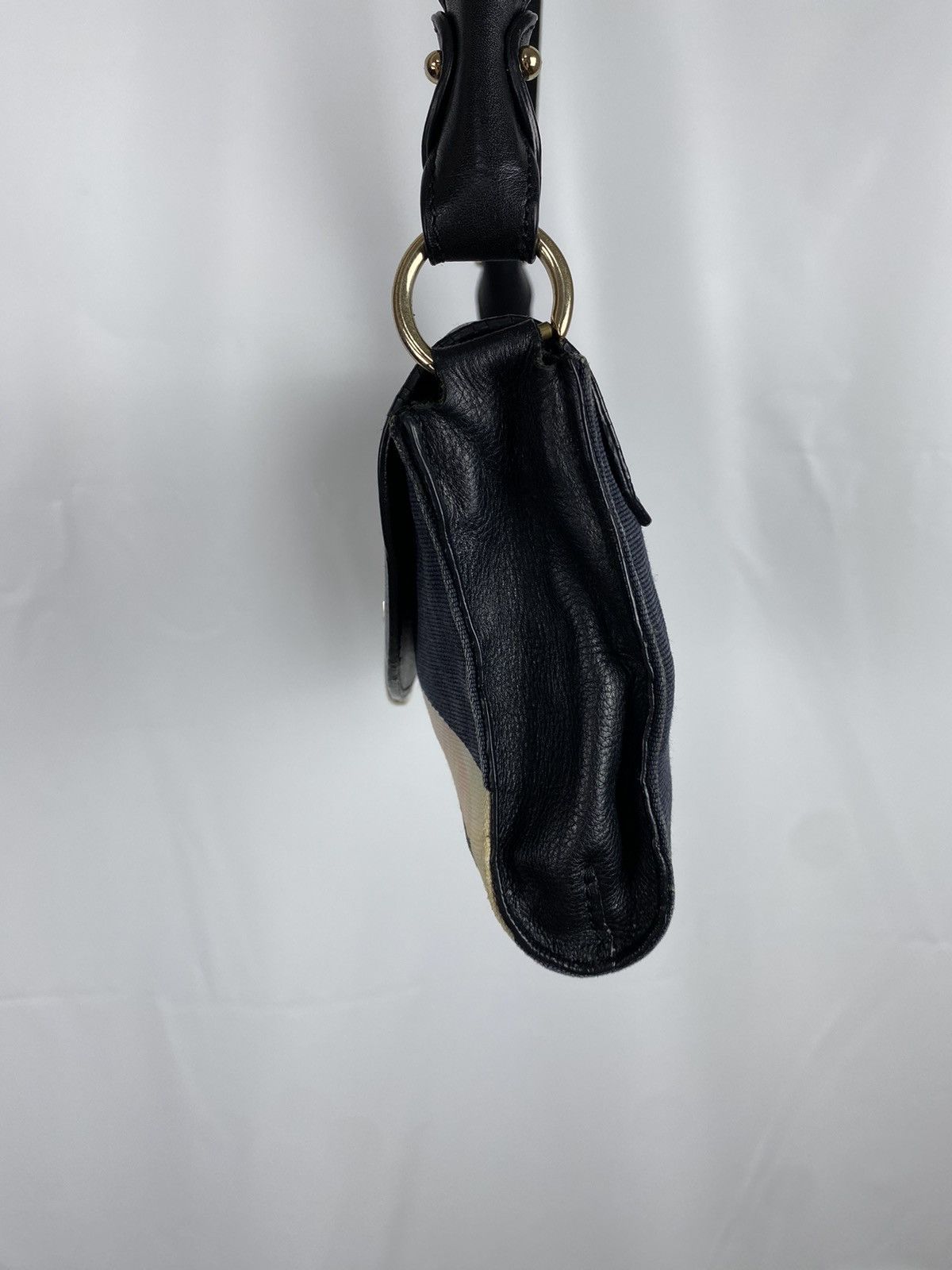 Salvatore Ferragamo Salvatore Ferragamo Gancini Shoulder Bag Canvas & Leather Size ONE SIZE - 5 Thumbnail