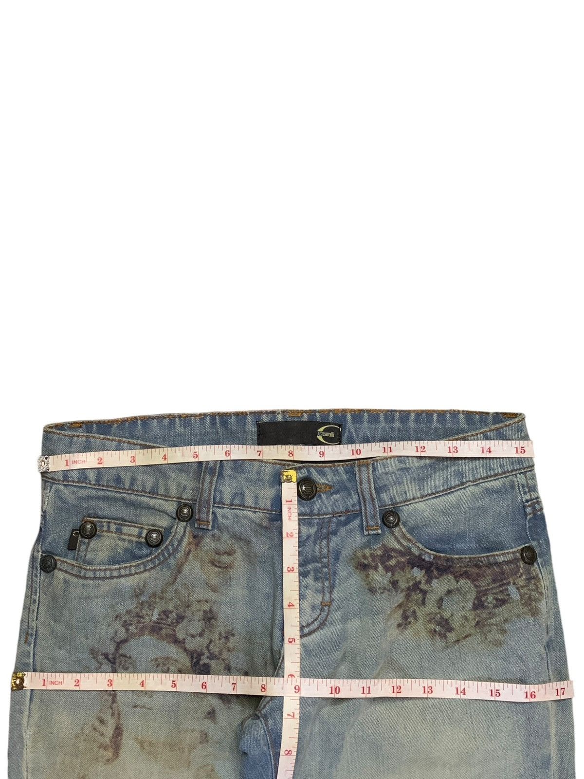 Roberto Cavalli Vintage Just Cavalli "Mary Mother Jesus" Artisanal Jeans Size 30" / US 8 / IT 44 - 12 Thumbnail