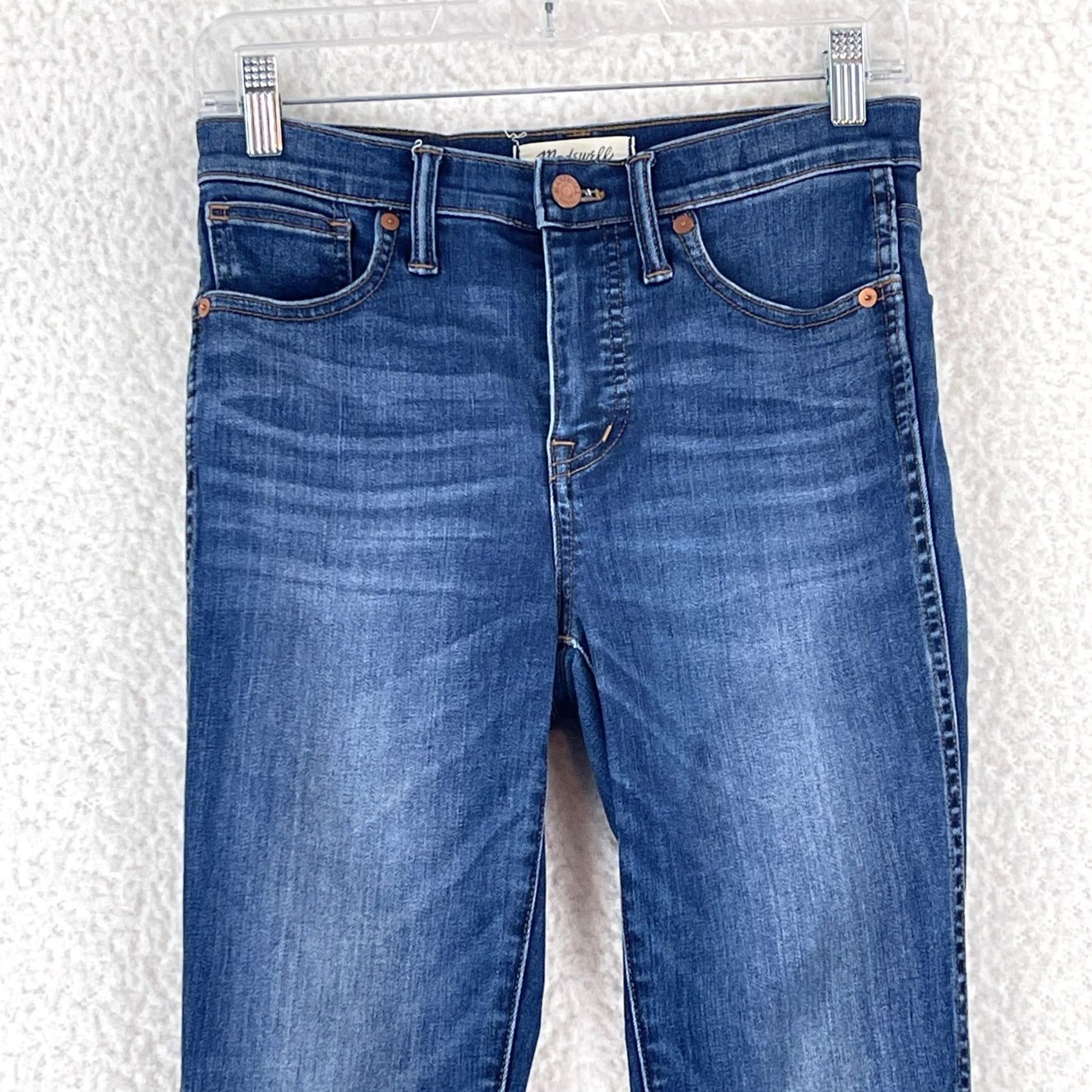 Madewell Madewell High-Rise Skinny Jeans Womens Size 26 Blue Denim Casual 10" Size 26" / US 2 / IT 38 - 2 Thumbnail