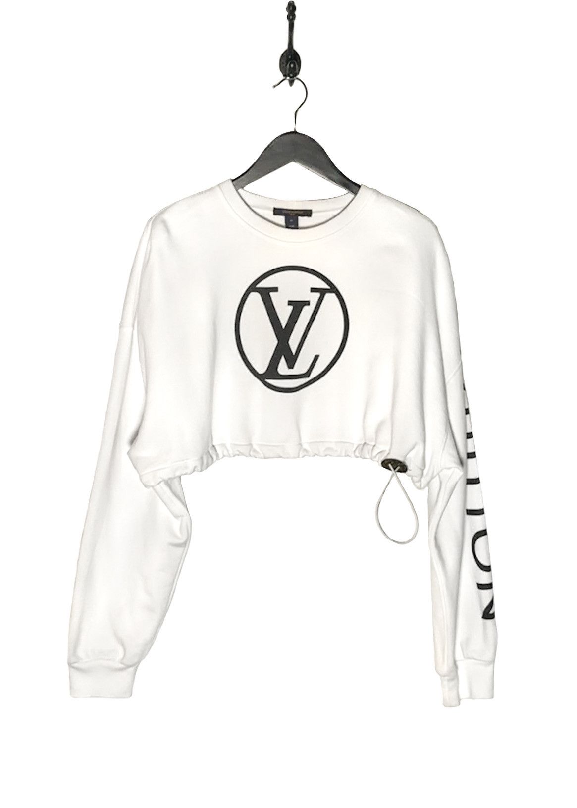 Louis Vuitton Louis Vuitton White Macro Signature Cropped Sweatshirt Size M / US 6-8 / IT 42-44 - 1 Thumbnail
