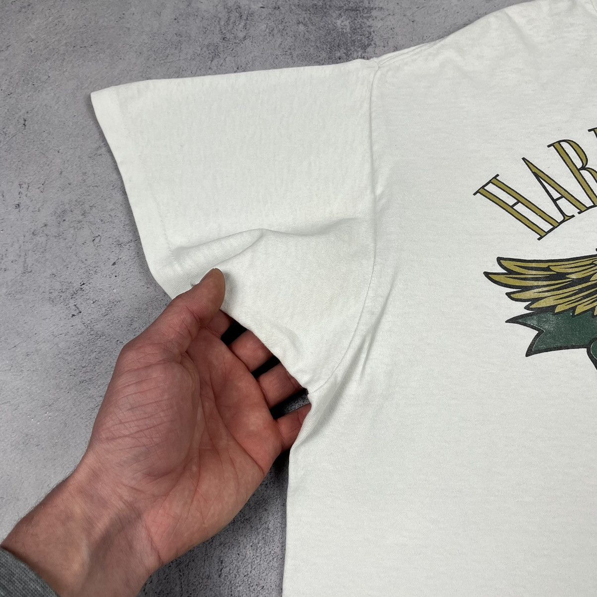 Harley Davidson Vintage Harley Davidson 3D emblem rare Eagle tee 1990’s Size US XL / EU 56 / 4 - 13 Thumbnail
