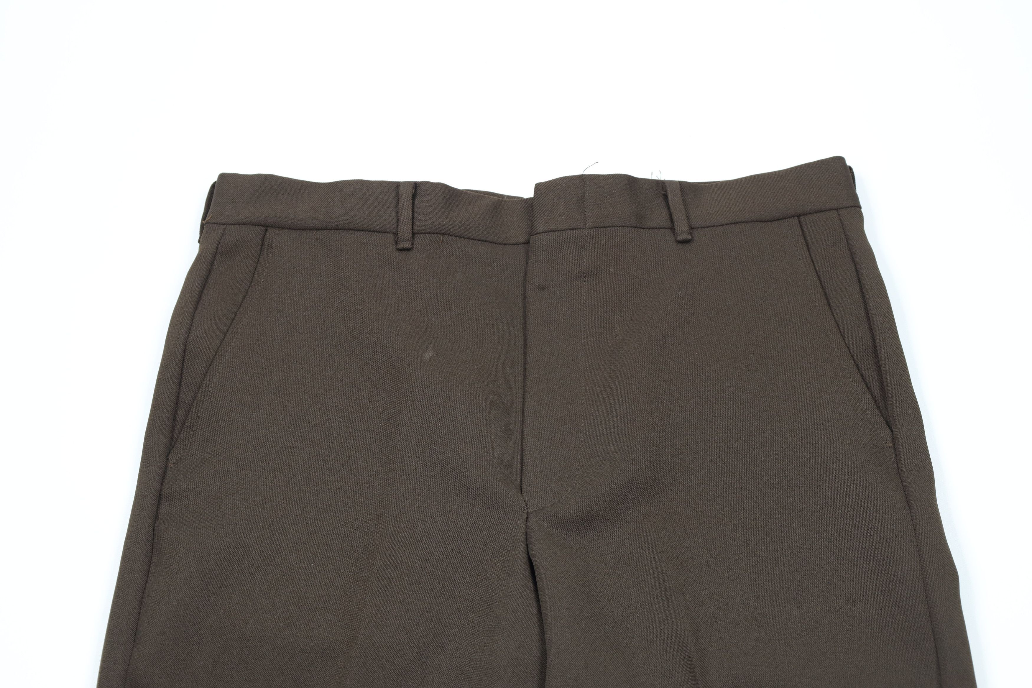 Vintage Vintage 70s Streetwear Flared Wide Leg Chino Pants Brown USA Size US 34 / EU 50 - 2 Thumbnail