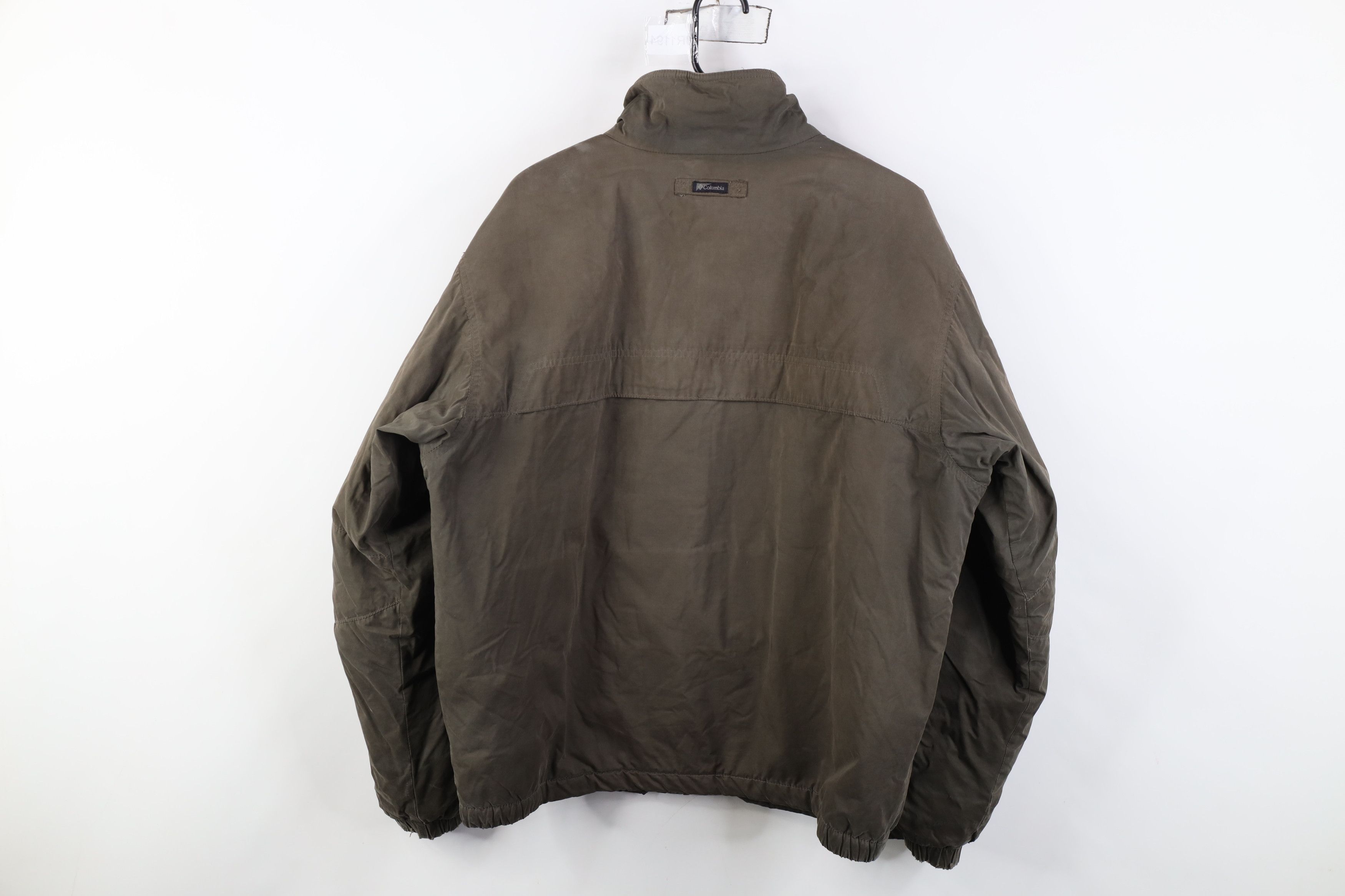 Columbia Vintage Columbia Spell Out Fleece Lined Bomber Jacket Green Size US L / EU 52-54 / 3 - 15 Thumbnail